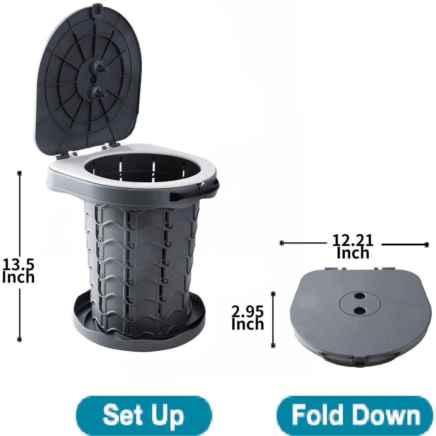 Inodoro portátil KPR retráctil 1.32 kg ajustable camping