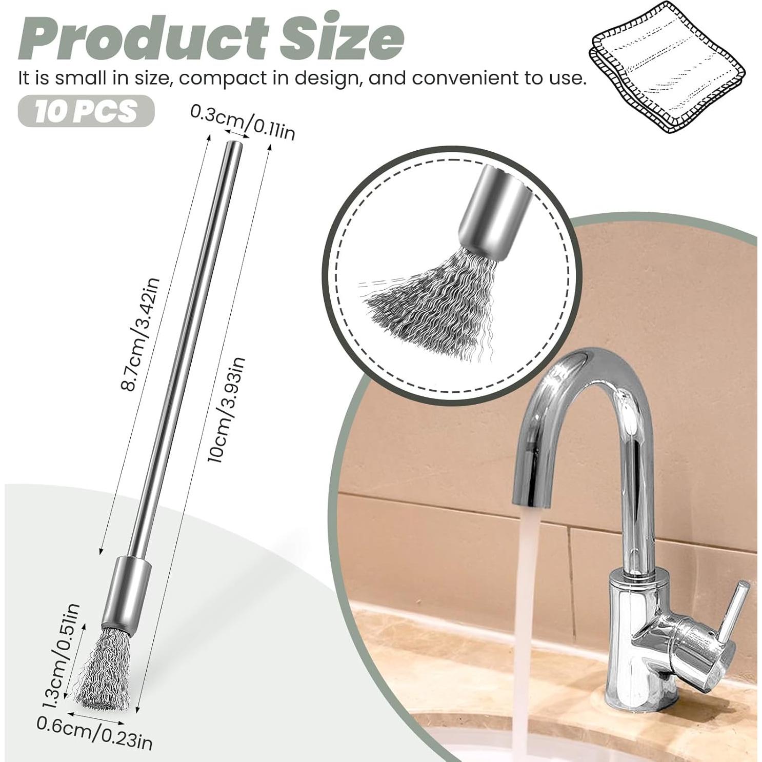 10 Cepillos de Alambre Inoxidable SynHHergyx 6 mm para Limpieza