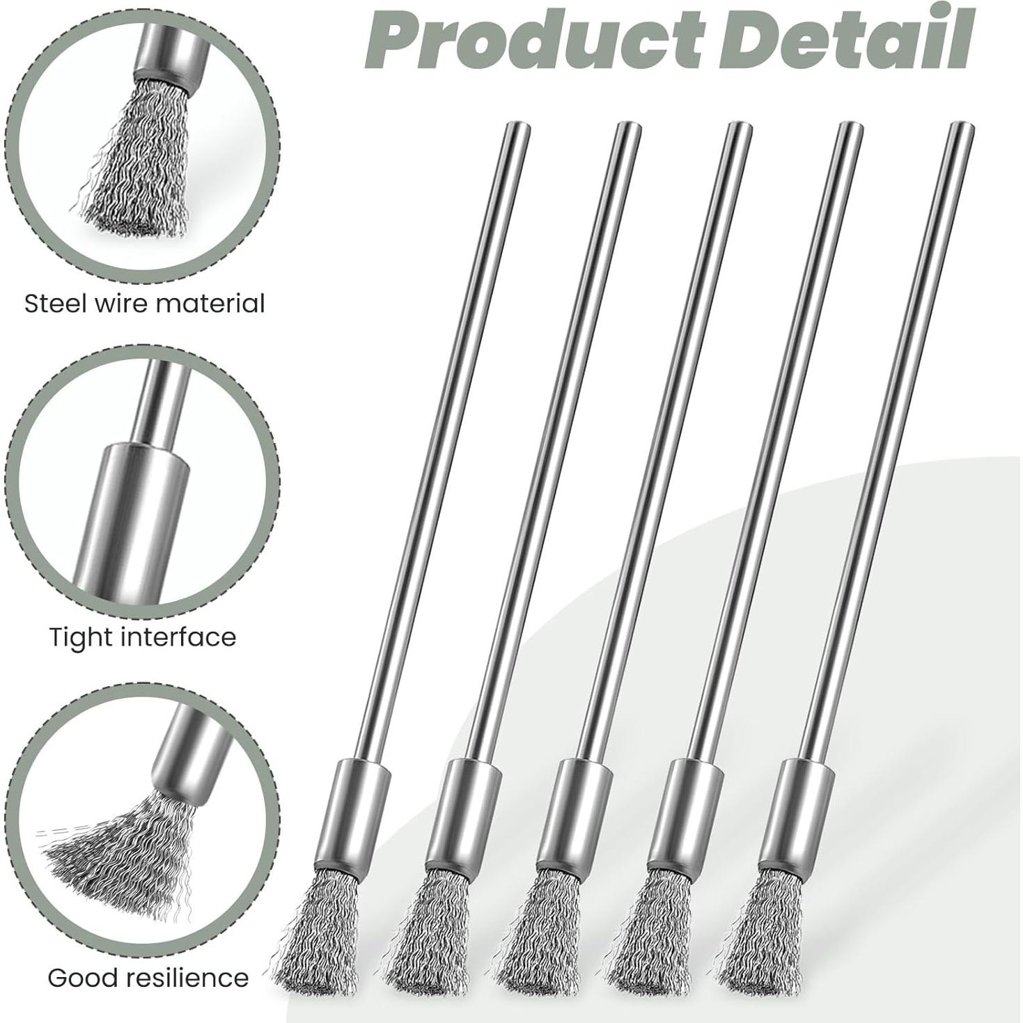 10 Cepillos de Alambre Inoxidable SynHHergyx 6 mm para Limpieza