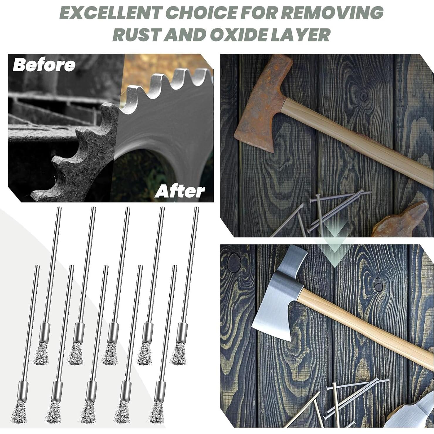 10 Cepillos de Alambre Inoxidable SynHHergyx 6 mm para Limpieza