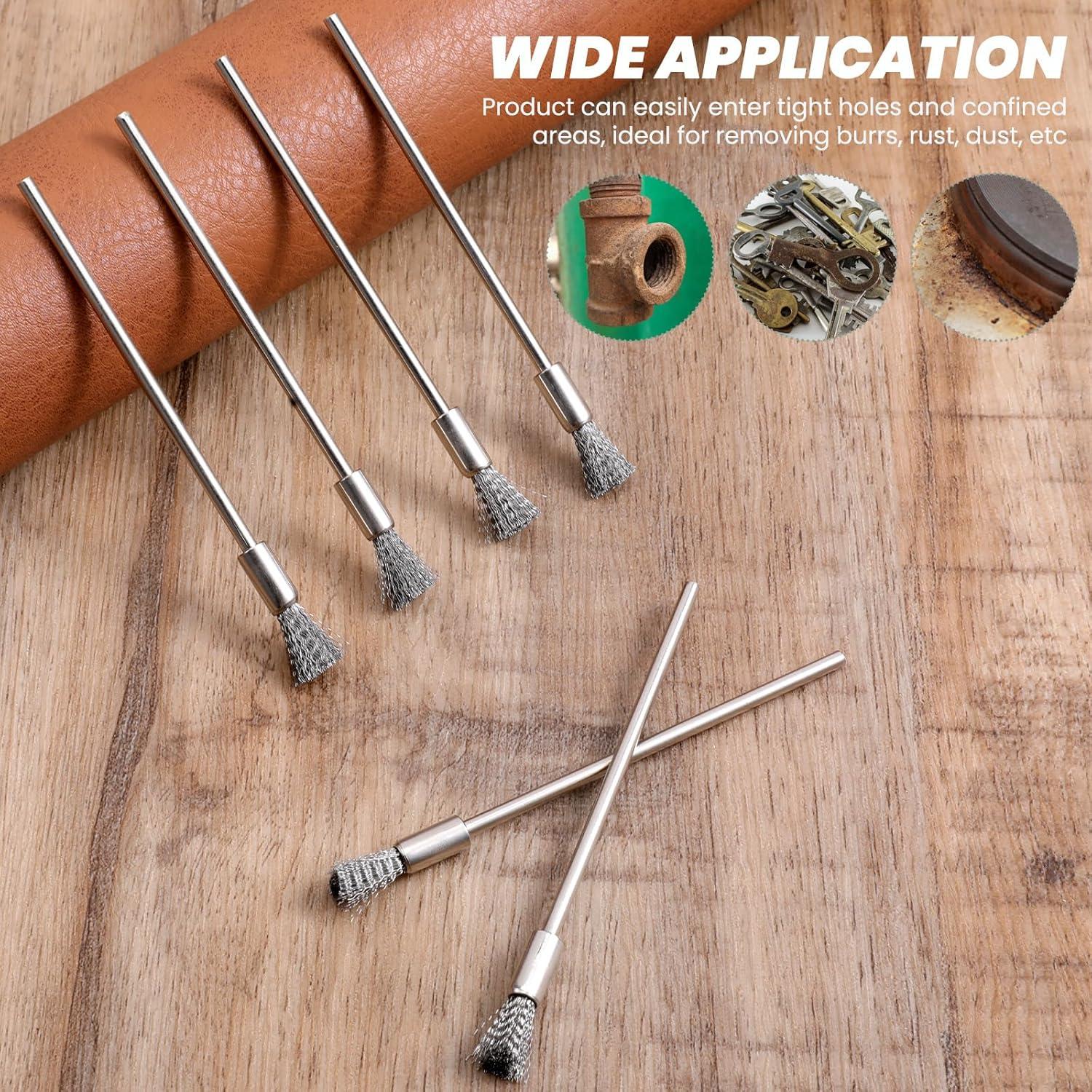 10 Cepillos de Alambre Inoxidable SynHHergyx 6 mm para Limpieza