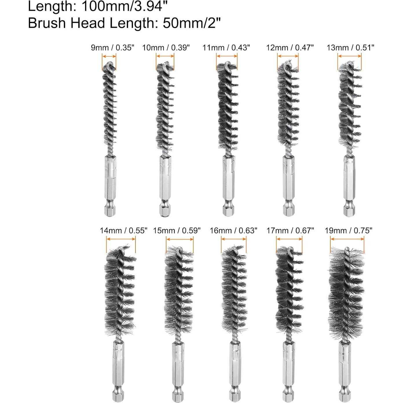 Set de Cepillos de Perforación HARFINGTON 10 Piezas Acero Inoxidable