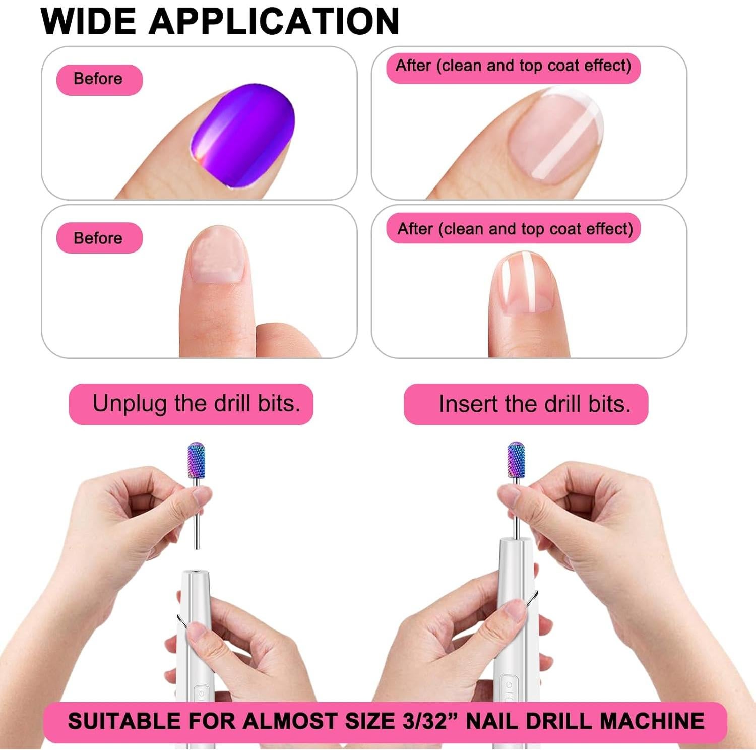 Juego de 25 Brocas para Uñas Cellentool 3/32" (2,38 cm)