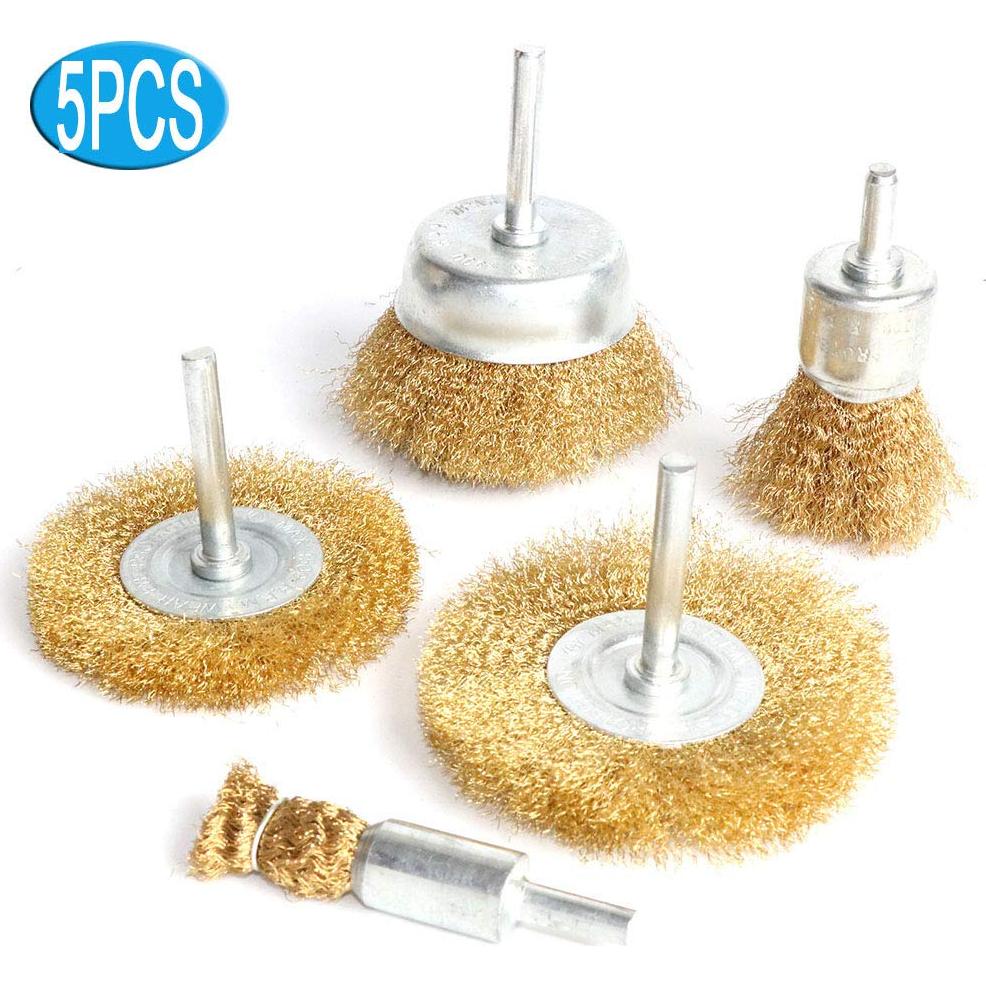Kit de cepillos de alambre de latón FPPO 5 piezas 0.13 mm