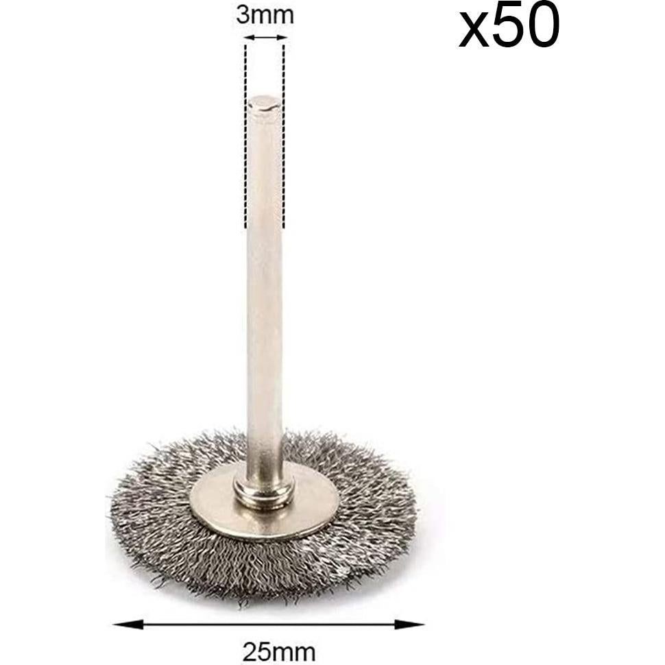 Juego de 50 Cepillos de Alambre de Acero Inoxidable Tipo T