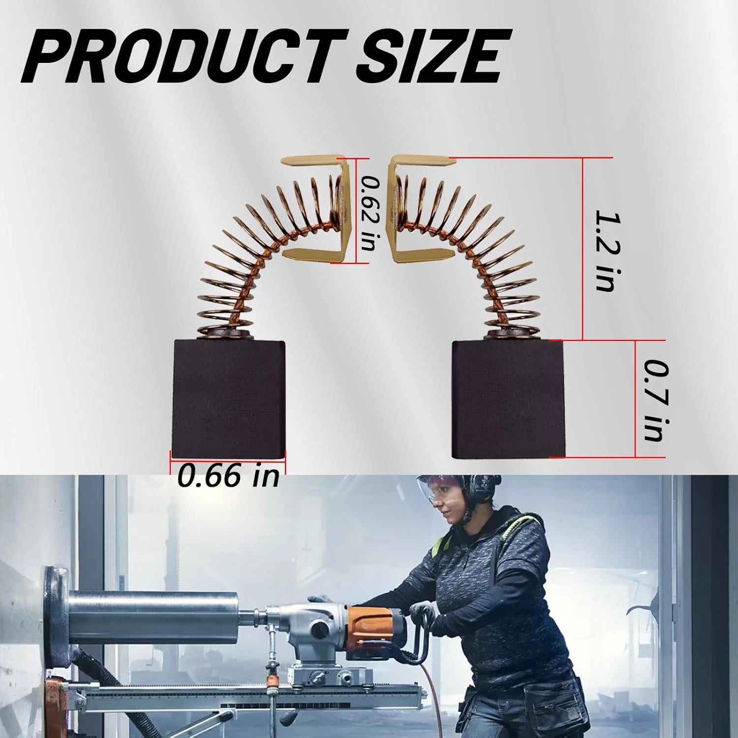 Juego de Cepillos de Carbón XTPTFABS Compatible DMS 240