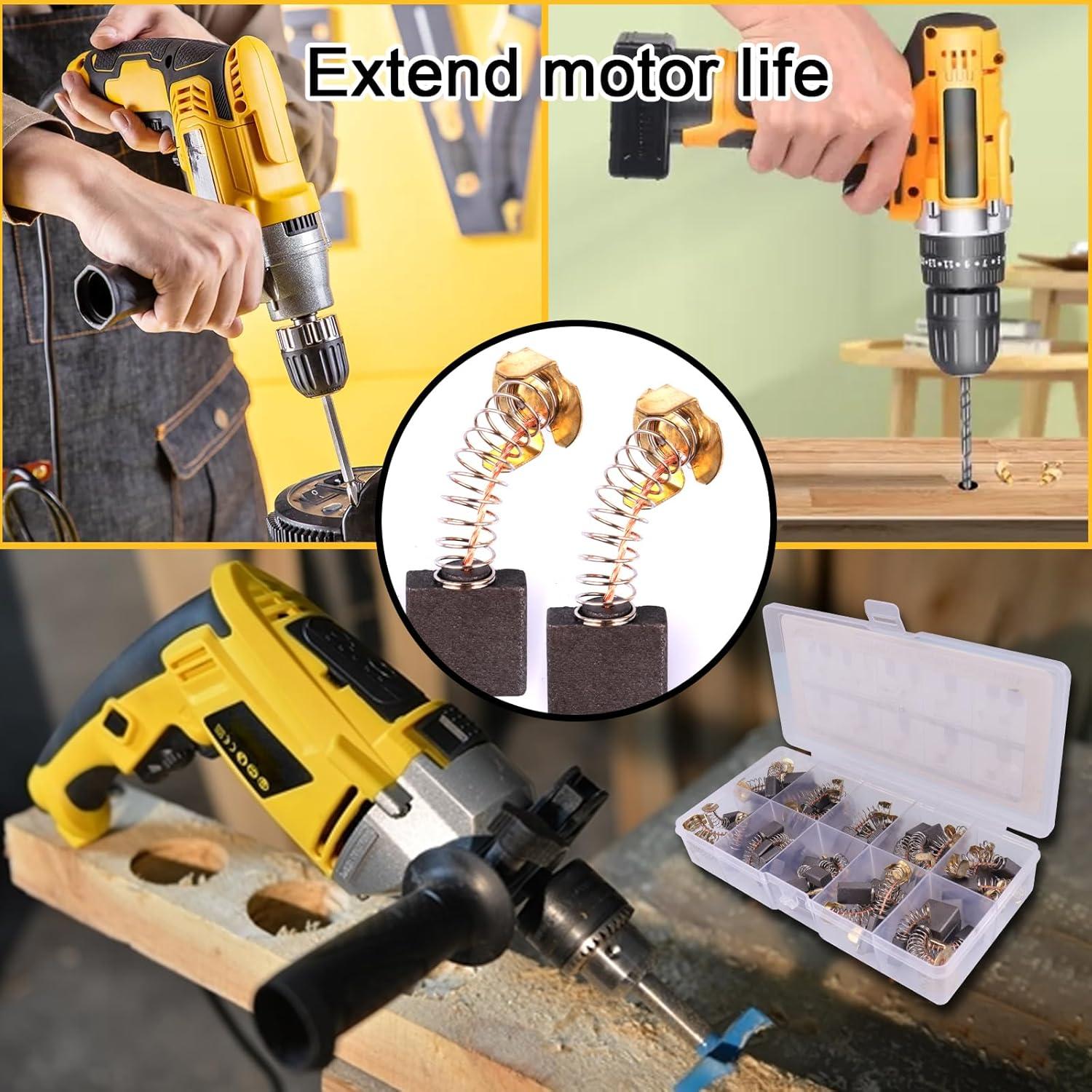 Juego de 48 Escobillas de Carbono HKATOPS para Motor Eléctrico