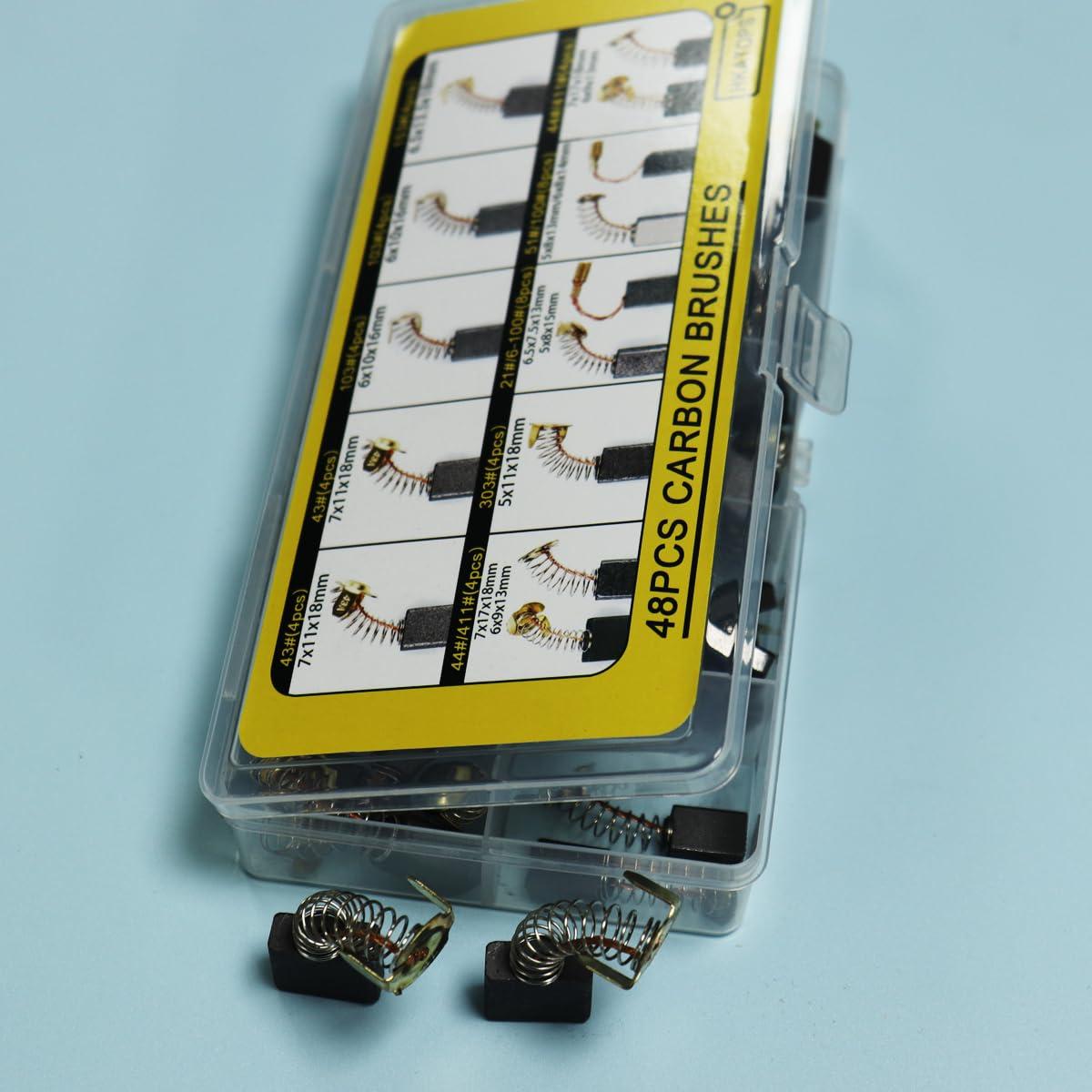 Juego de 48 Escobillas de Carbono HKATOPS para Motor Eléctrico