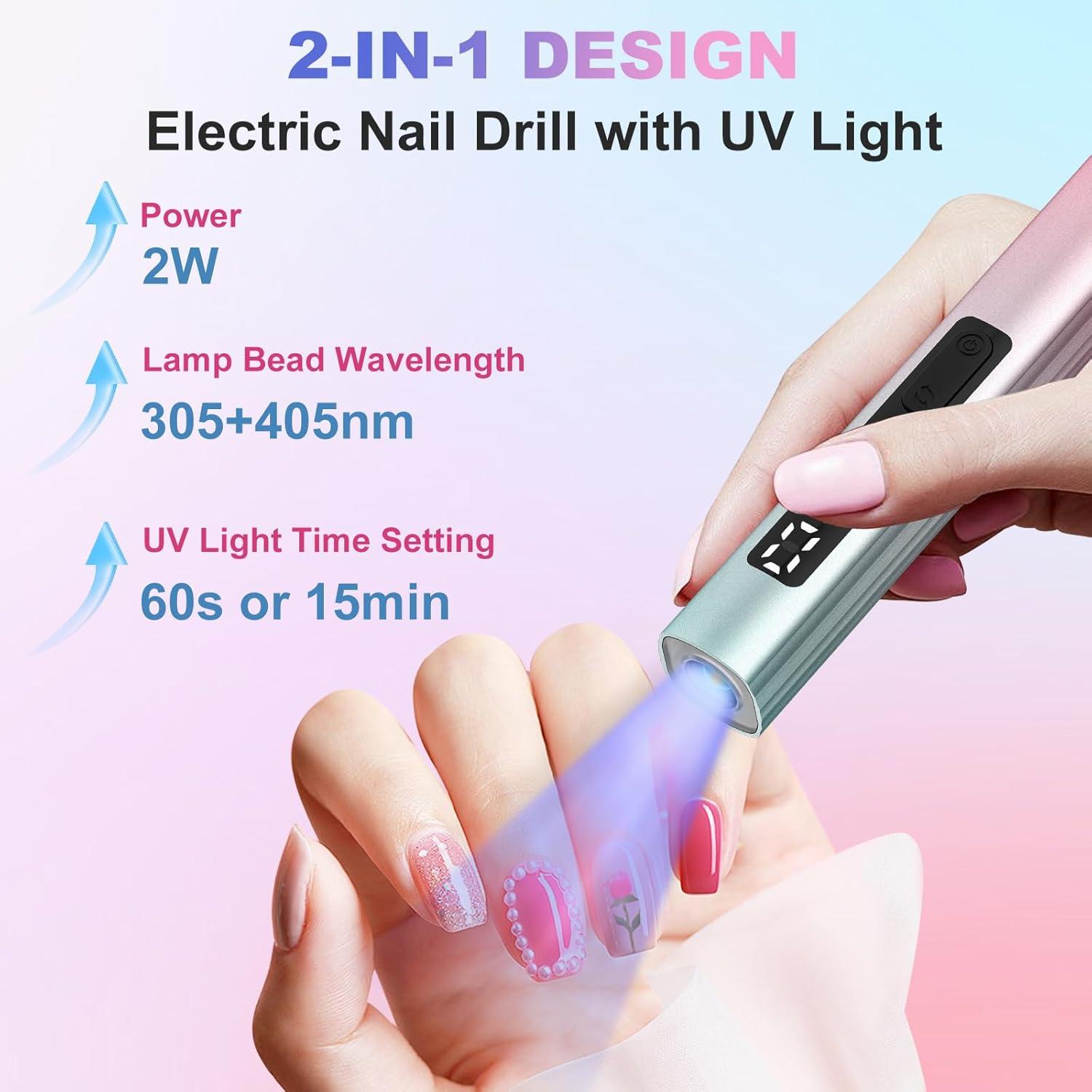 Taladro de Uñas Eléctrico Inalámbrico SUPERNIGHT 14 en 1