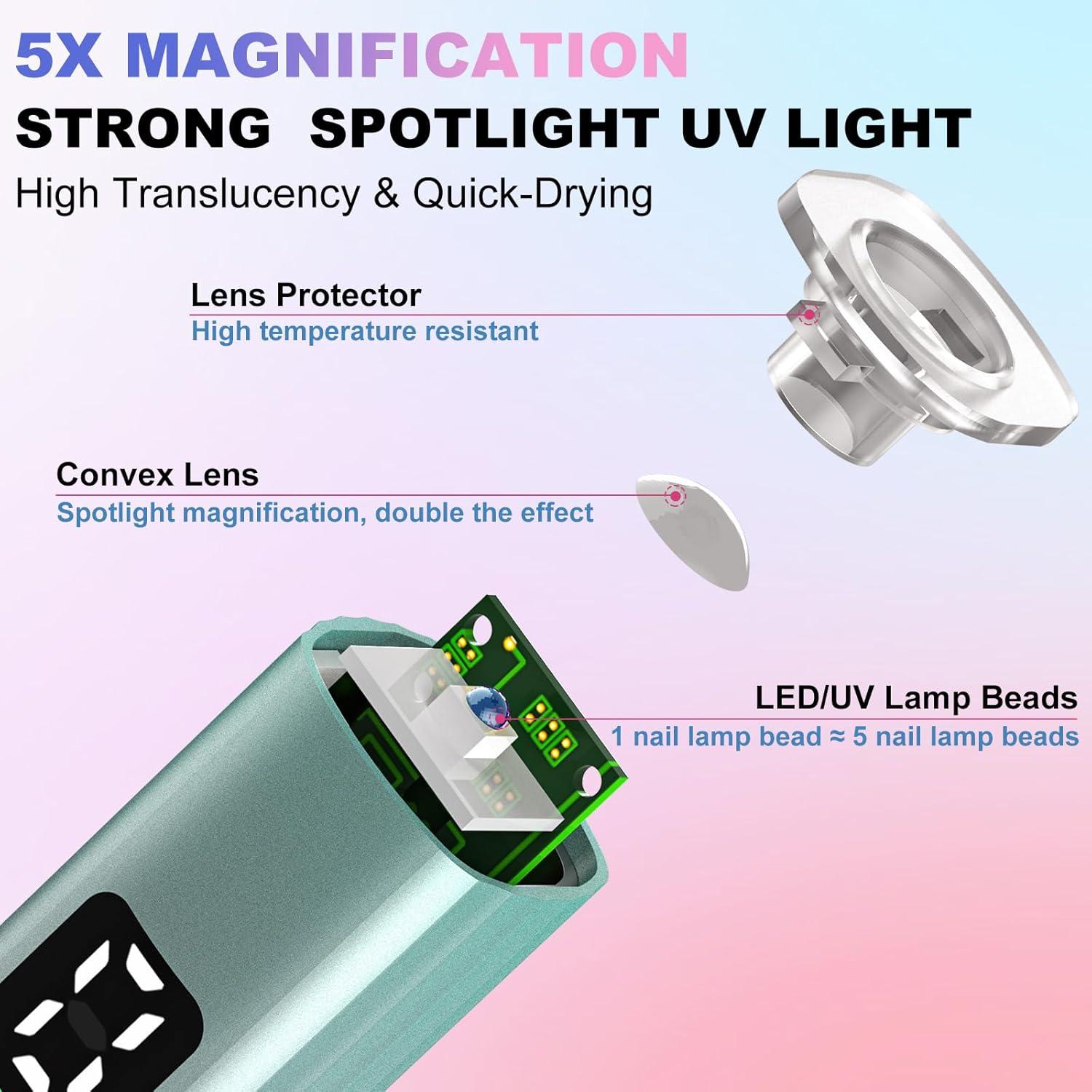 Taladro de Uñas Eléctrico Inalámbrico SUPERNIGHT 14 en 1