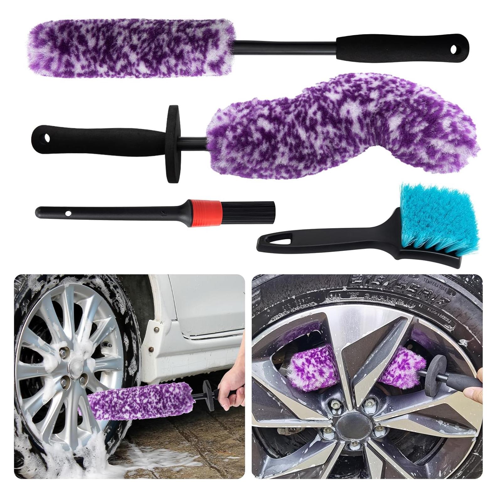 Kit de Cepillos de Limpieza de Llantas KLeXiC QJS-001 4 Piezas