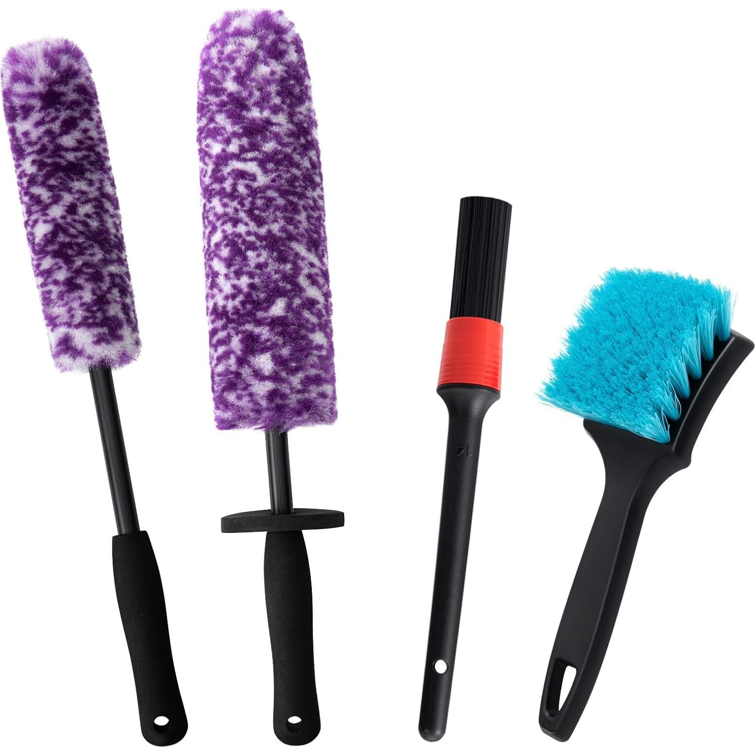 Kit de Cepillos de Limpieza de Llantas KLeXiC QJS-001 4 Piezas