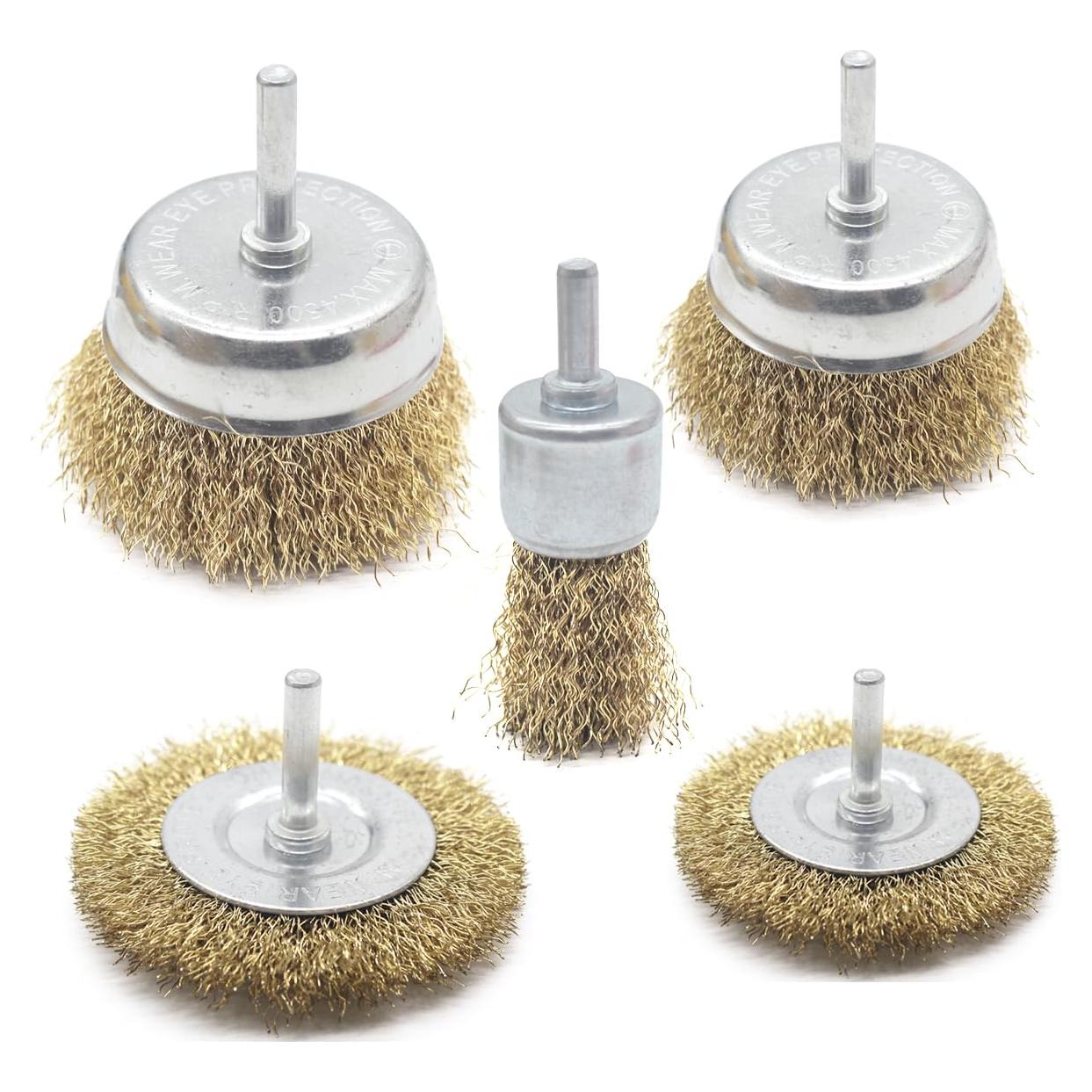 Kit de Cepillos de Rueda de Alambre Pawuki 5 Piezas 0.13mm