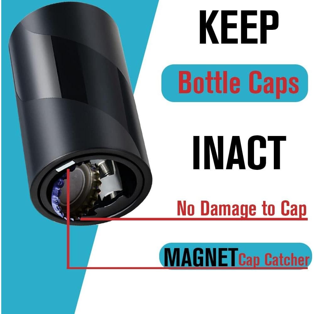 2 Abrebotellas Automáticos Uinxan con Imán - Negro