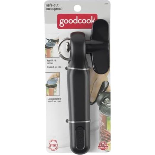 Abrelatas Manual GoodCook Corte Seguro Acero Inoxidable Negro