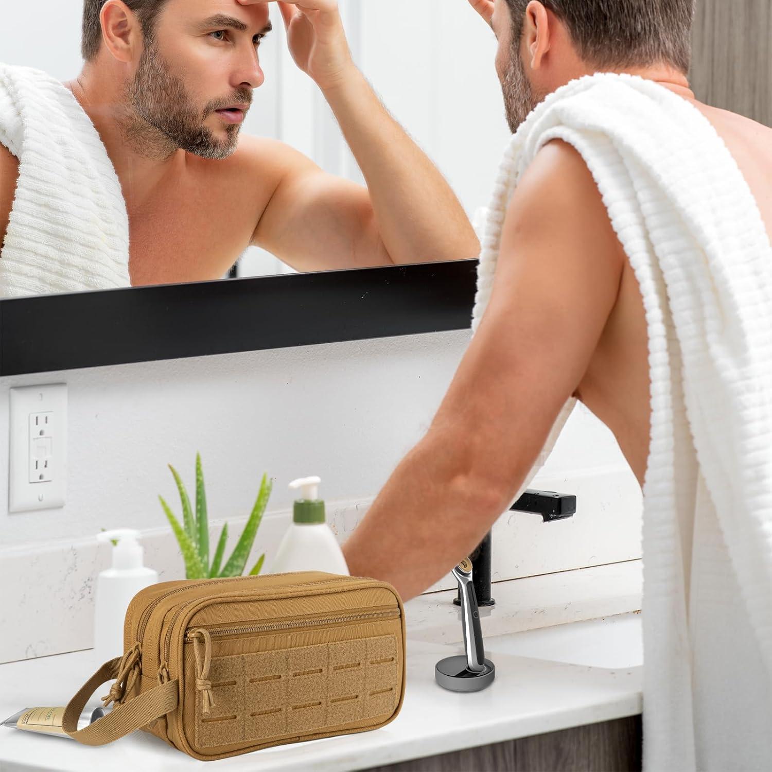 Bolsa de Aseo Táctica QT&QY para Hombres 26x15x11 cm