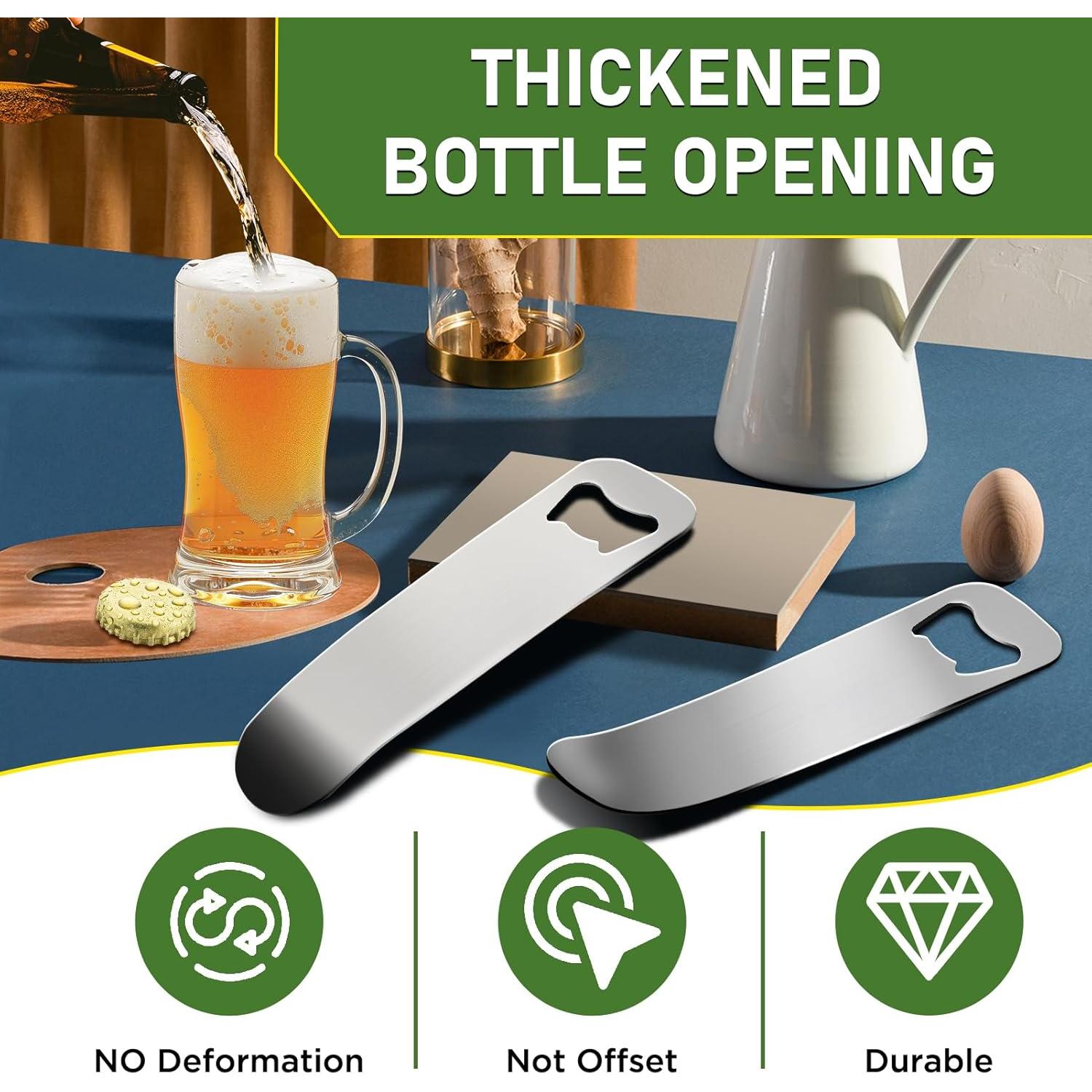 2 Abrebotellas de Acero Inoxidable Laochoes 13x4 cm