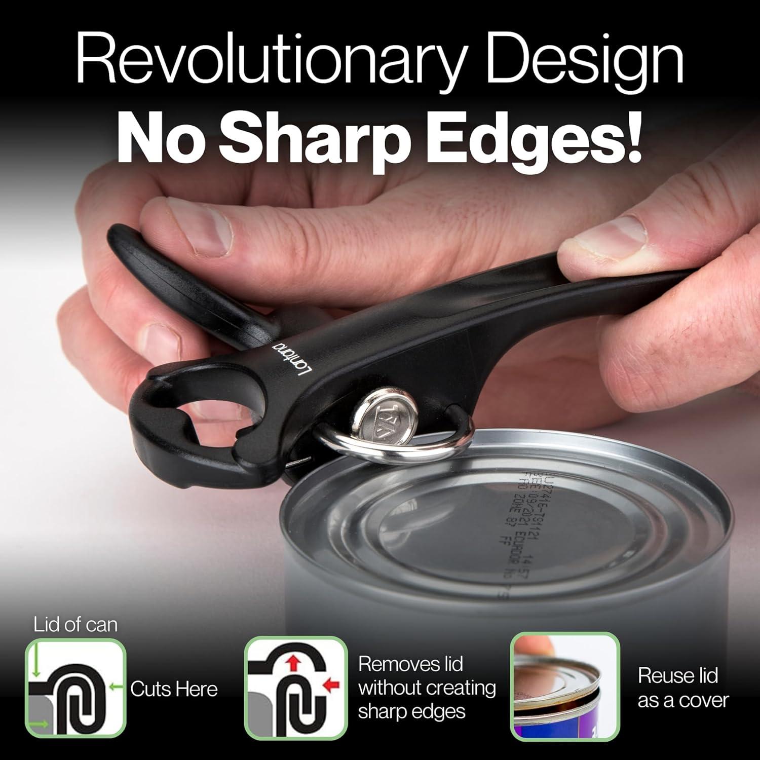 Abrelatas Manual Lantana Acero Inoxidable 100g Bordes Suaves