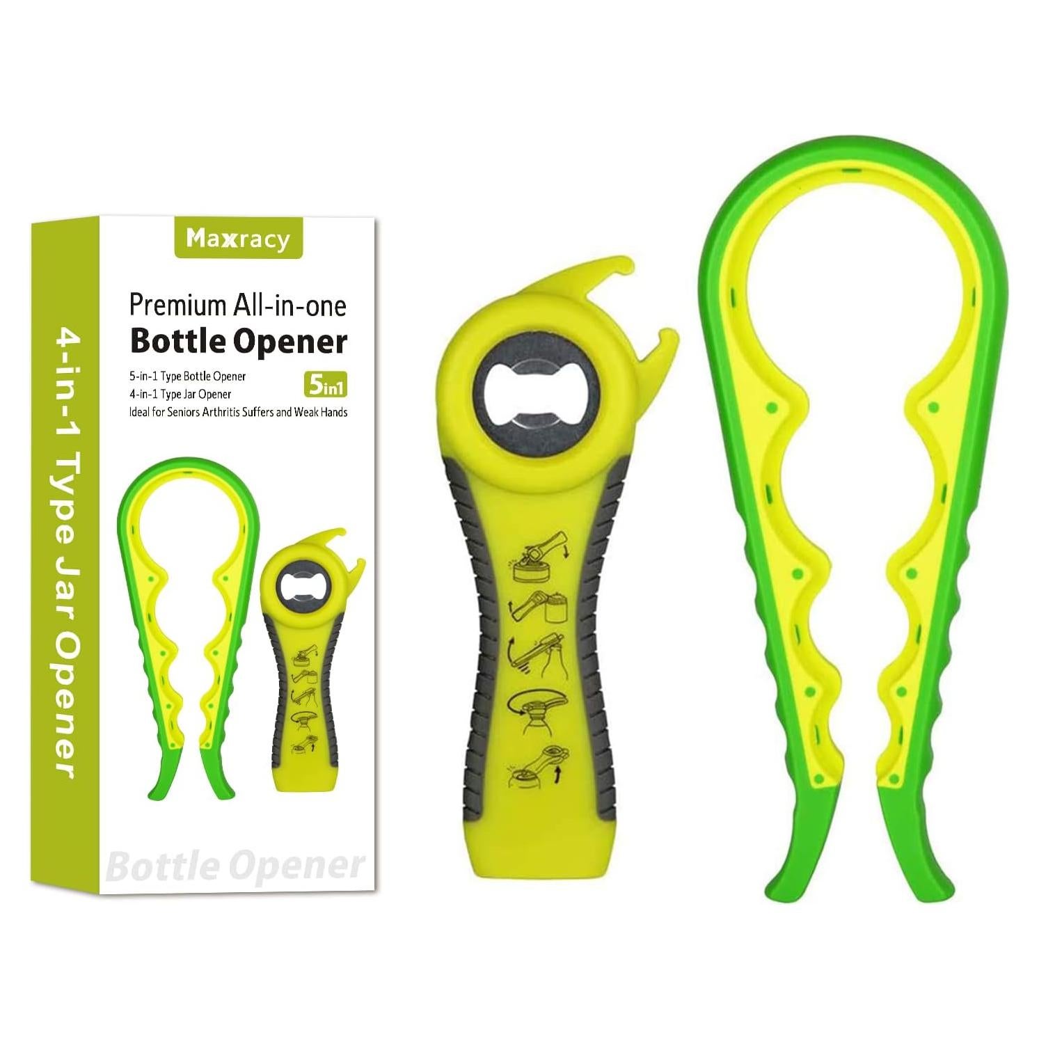 Abrebotellas Maxracy Verde para Manos Débiles y Artritis