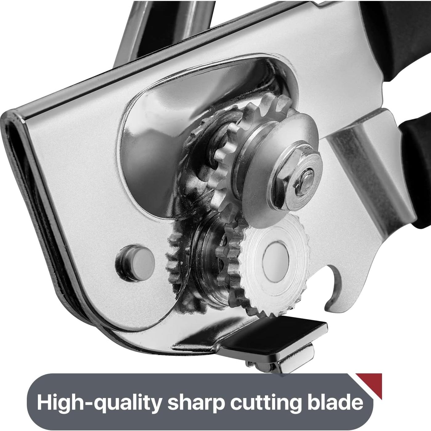 Abrelatas Manual UHIYEE Extra Grande Acero Inoxidable Negro