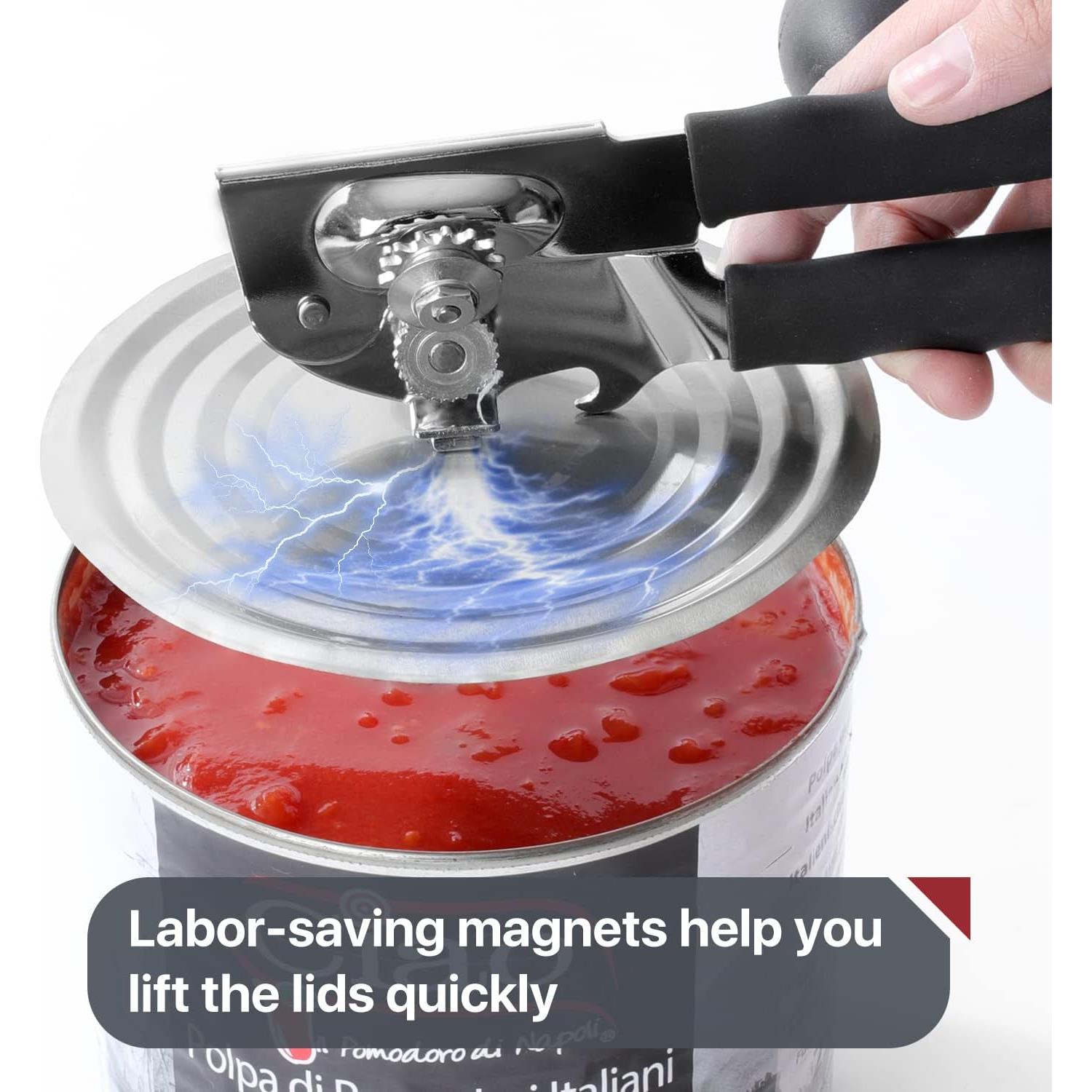 Abrelatas Manual UHIYEE Extra Grande Acero Inoxidable Negro