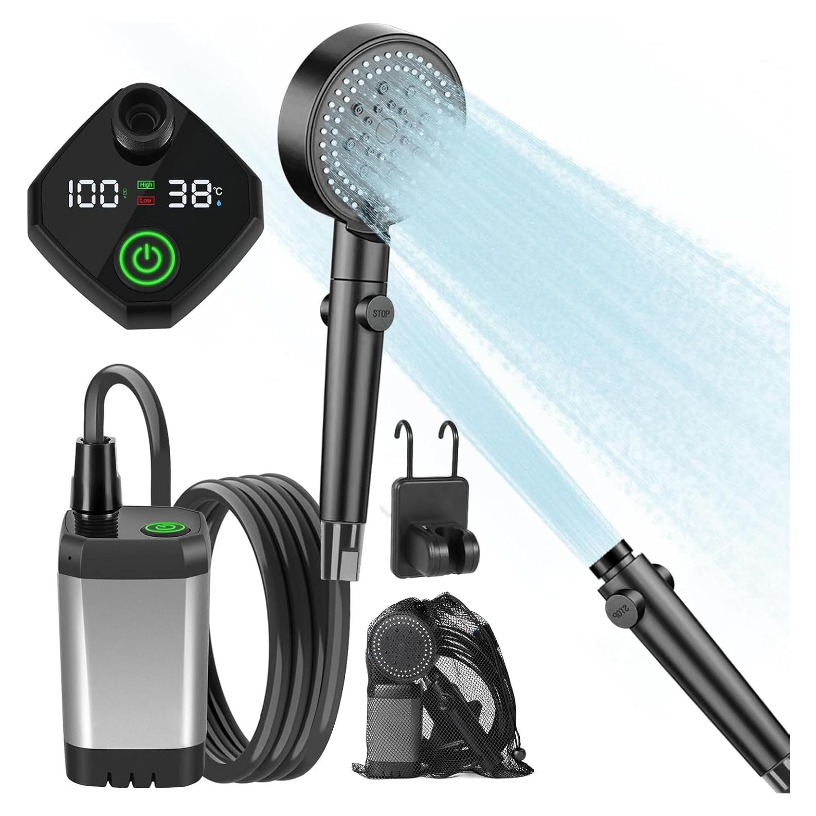 Ducha Portátil Recargable AlpsWolf YT100 6000mAh para Camping