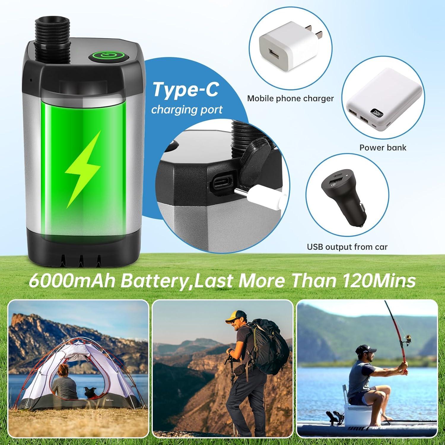 Ducha Portátil Recargable AlpsWolf YT100 6000mAh para Camping