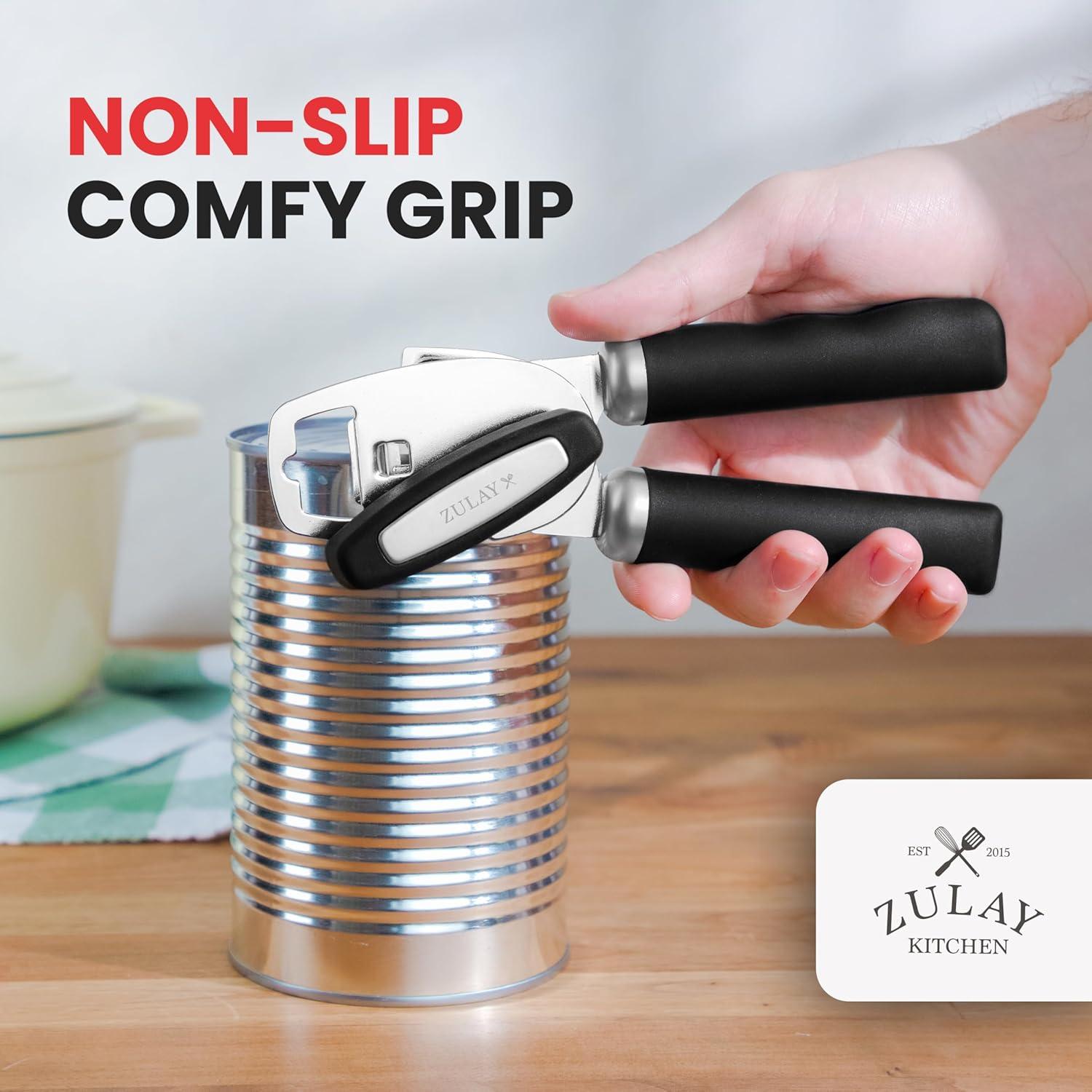 Abrelatas Manual Zulay Kitchen Acero Inoxidable Negro