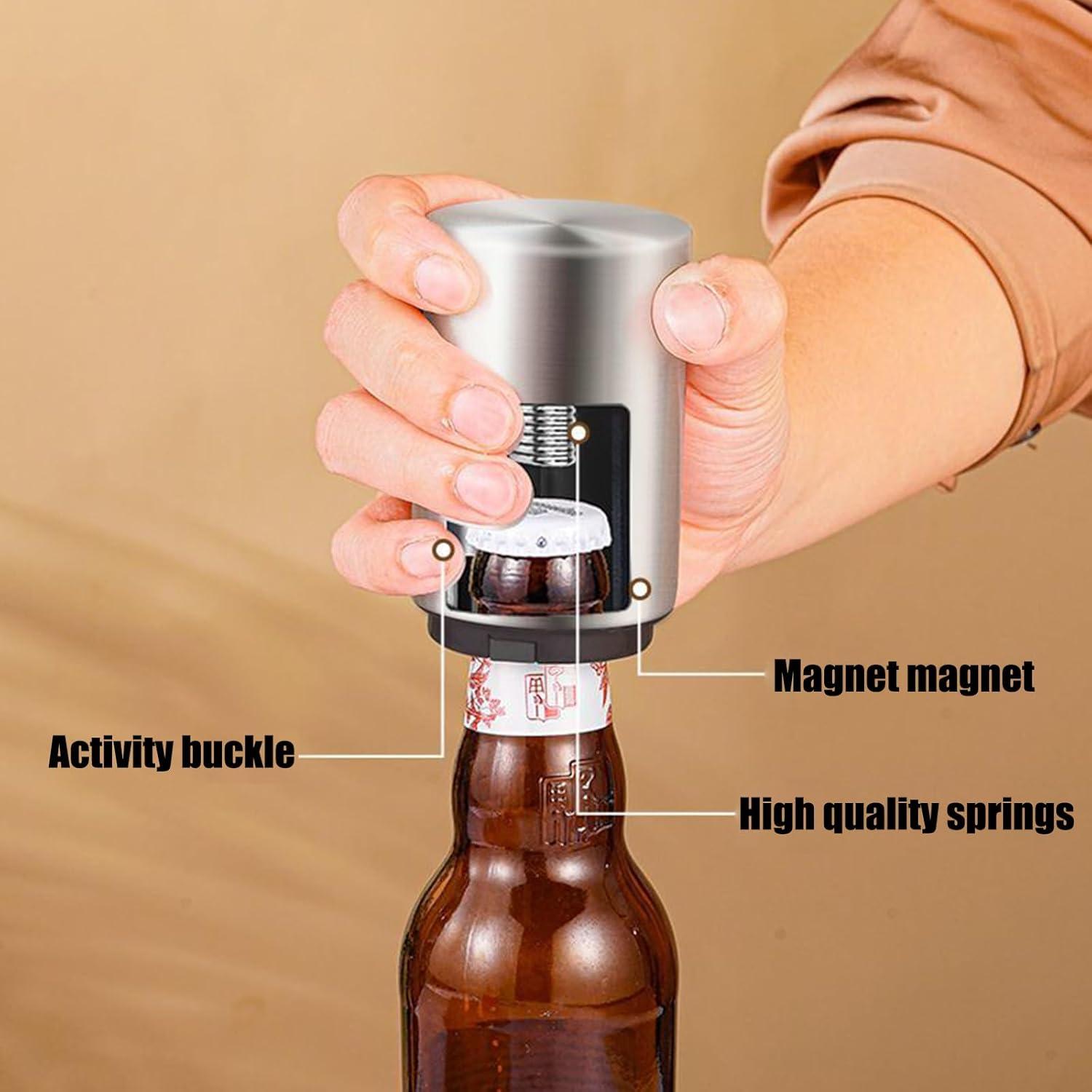 Abrebotellas Automático Acero Inoxidable 2PCS para Cerveza