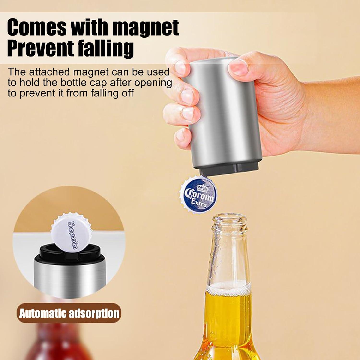 Abrebotellas Automático Acero Inoxidable 2PCS para Cerveza