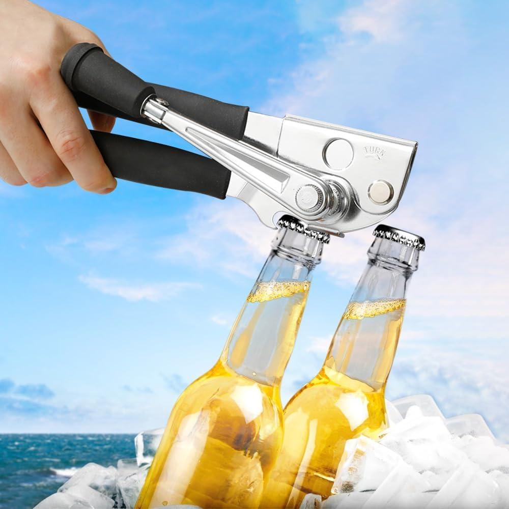 Abre latas manual NUFR de acero inoxidable con mangos ergonómicos