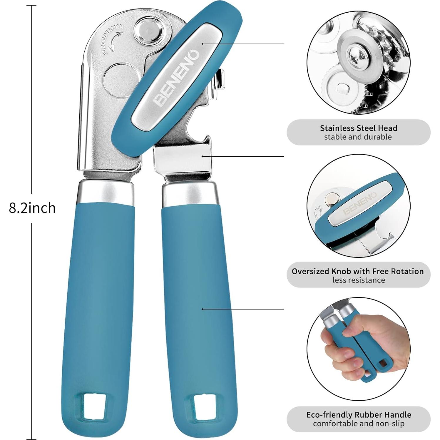 Abrelatas multifuncional Beneno K121 con imán y cuchilla afilada