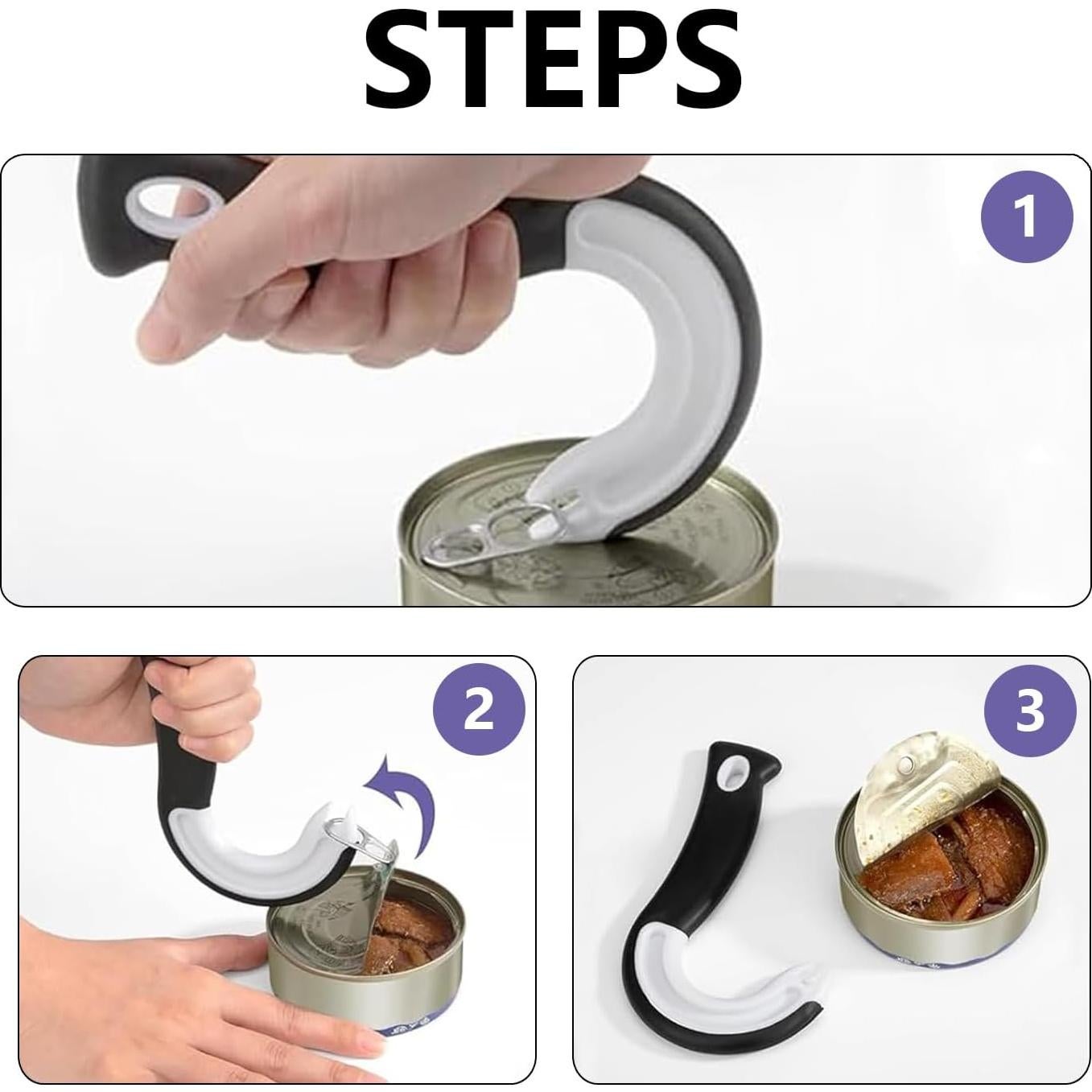 Abridor de Latas Manual Lcvasvuz 2 Pcs con Agarre Antideslizante