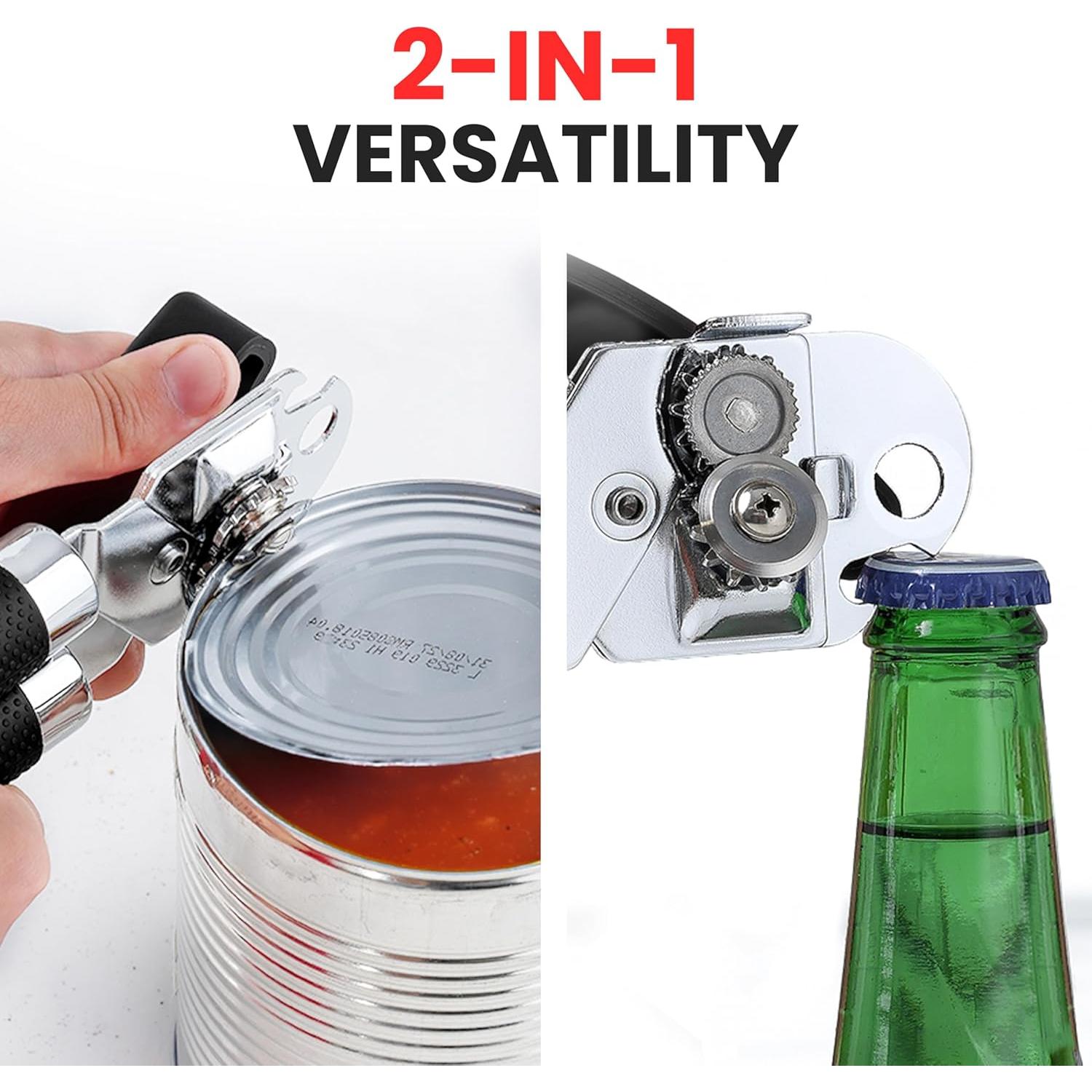 Abrelatas Manual Zulay Kitchen Acero Inoxidable Grande Negro