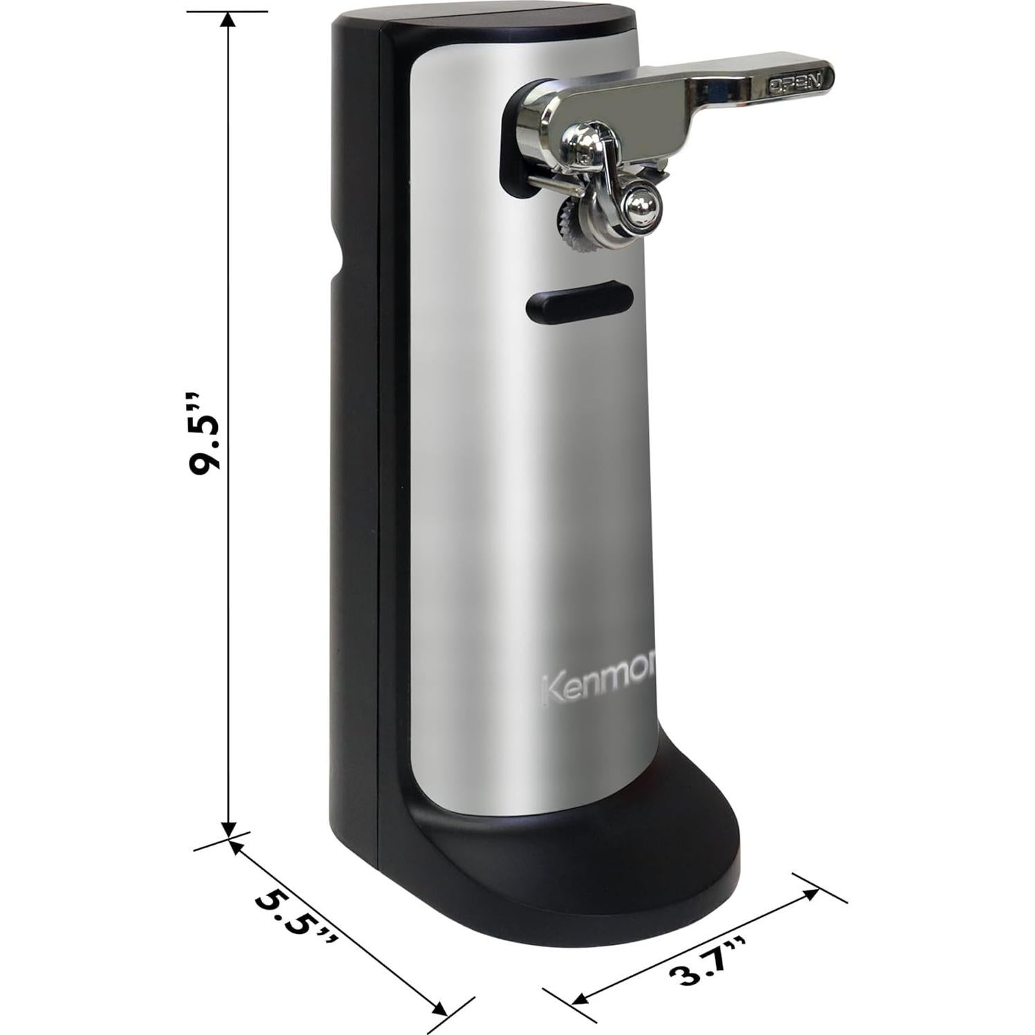 Abrelatas Eléctrico 3 en 1 Kenmore con Afilador y Abrebotellas