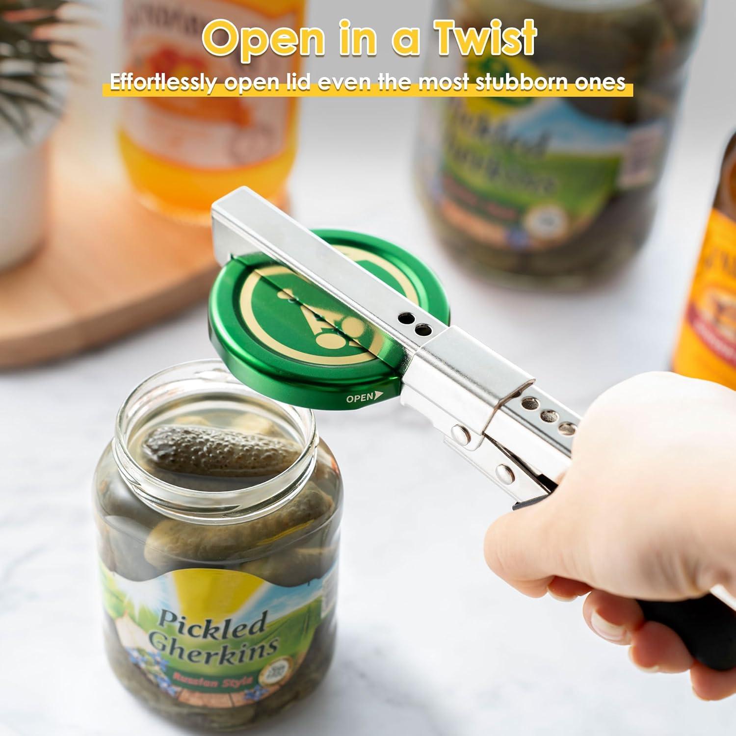 Dreyoo 2 Pack Abridores de Tarros Ajustables Acero Inoxidable