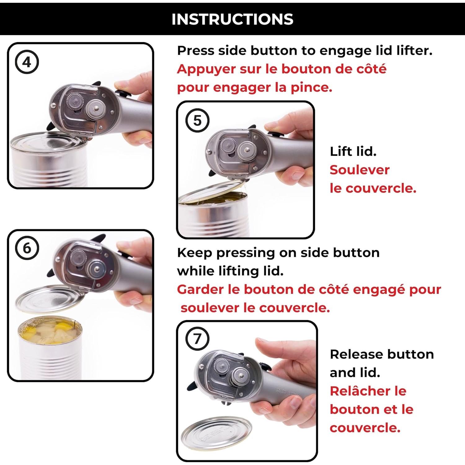Abrelatas Starfrit Securimax Auto - Borde Seguro Gris