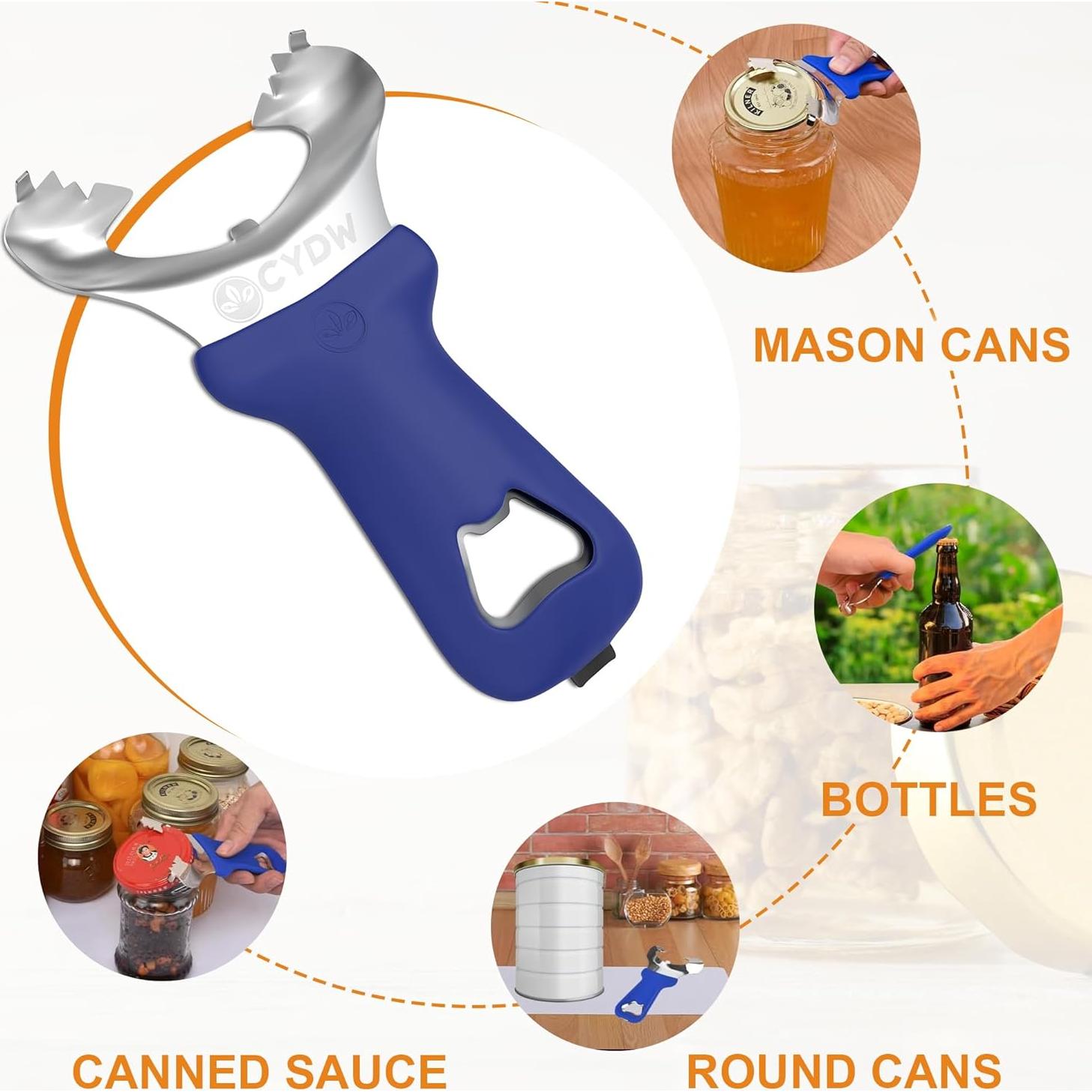 Abridor de Frascos Manual CYDW Acero Inoxidable Azul