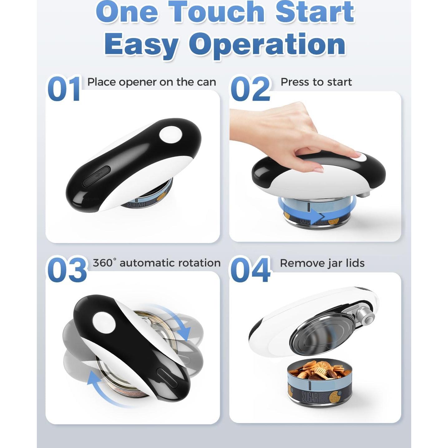 Abre Latas Eléctrico Easyvava 2025 - Automático y Portátil