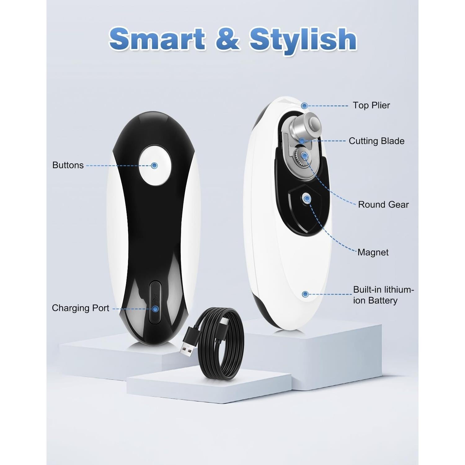 Abre Latas Eléctrico Easyvava 2025 - Automático y Portátil