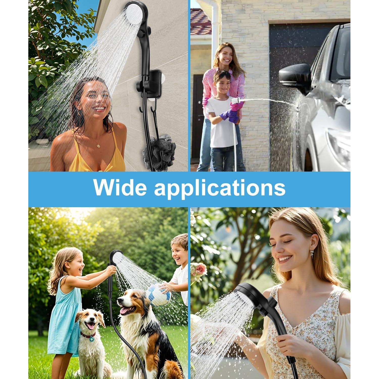 Ducha Portátil WADEO 6000mAh con Pantalla Digital y 3 Modos