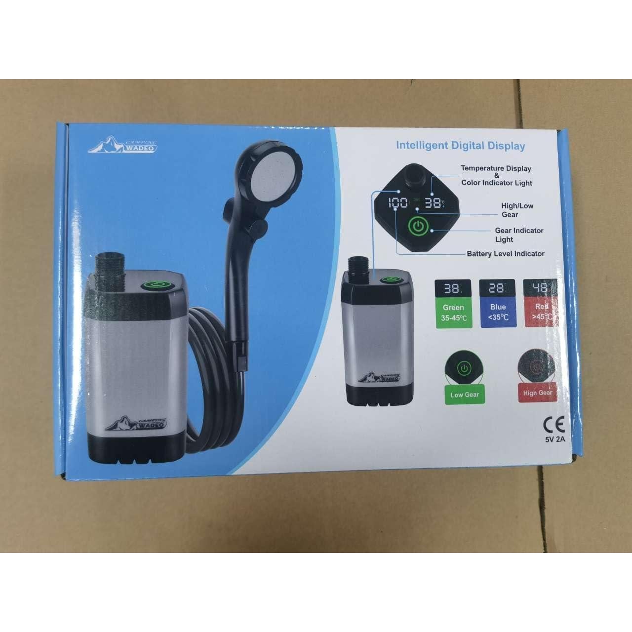 Ducha Portátil WADEO 6000mAh con Pantalla Digital y 3 Modos