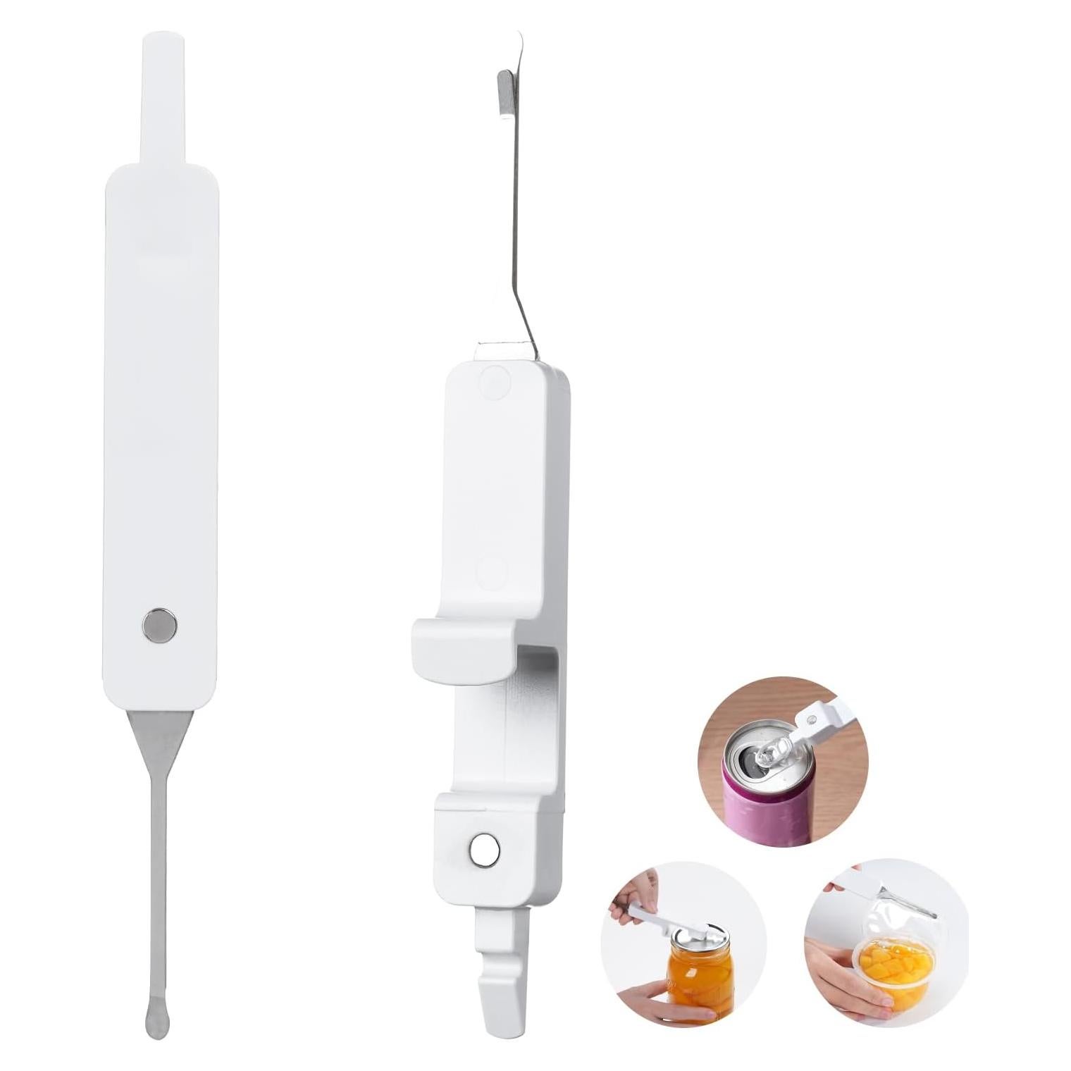 Abre frascos multifuncional GJFCWFTH 2 piezas blanco