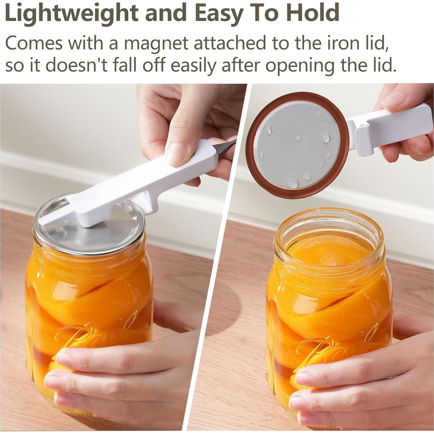 Abre frascos multifuncional GJFCWFTH 2 piezas blanco