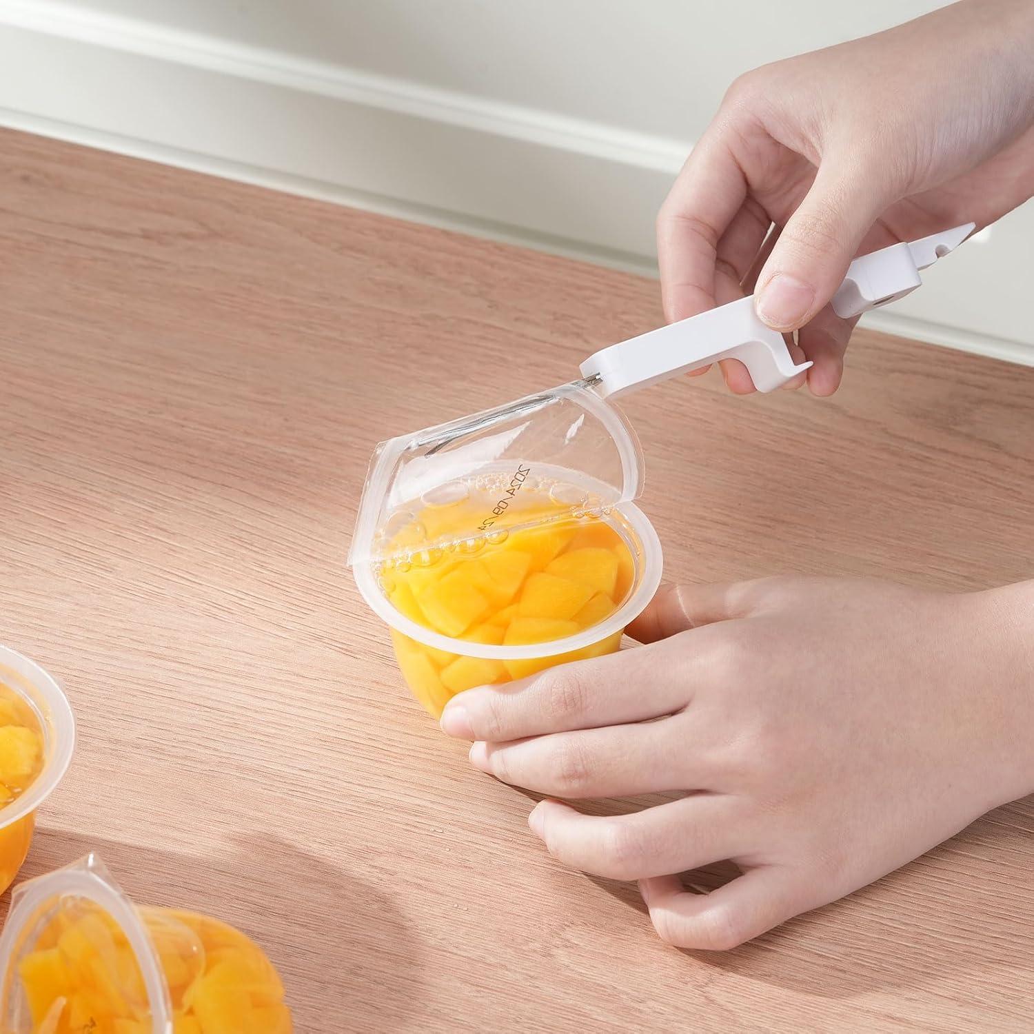 Abre frascos multifuncional GJFCWFTH 2 piezas blanco