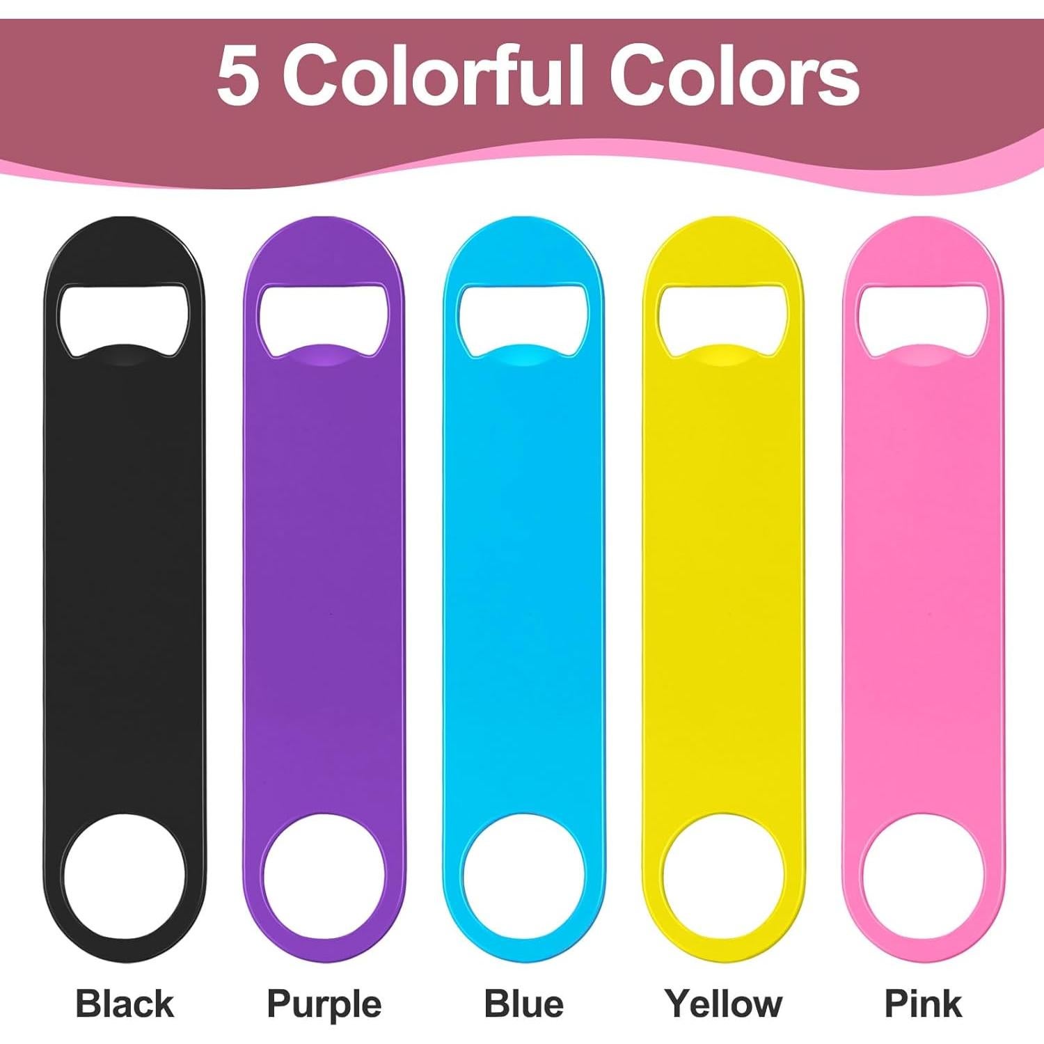 WEGAZ Abrebotellas de Cerveza Acero Inoxidable 5 Pack Colorido