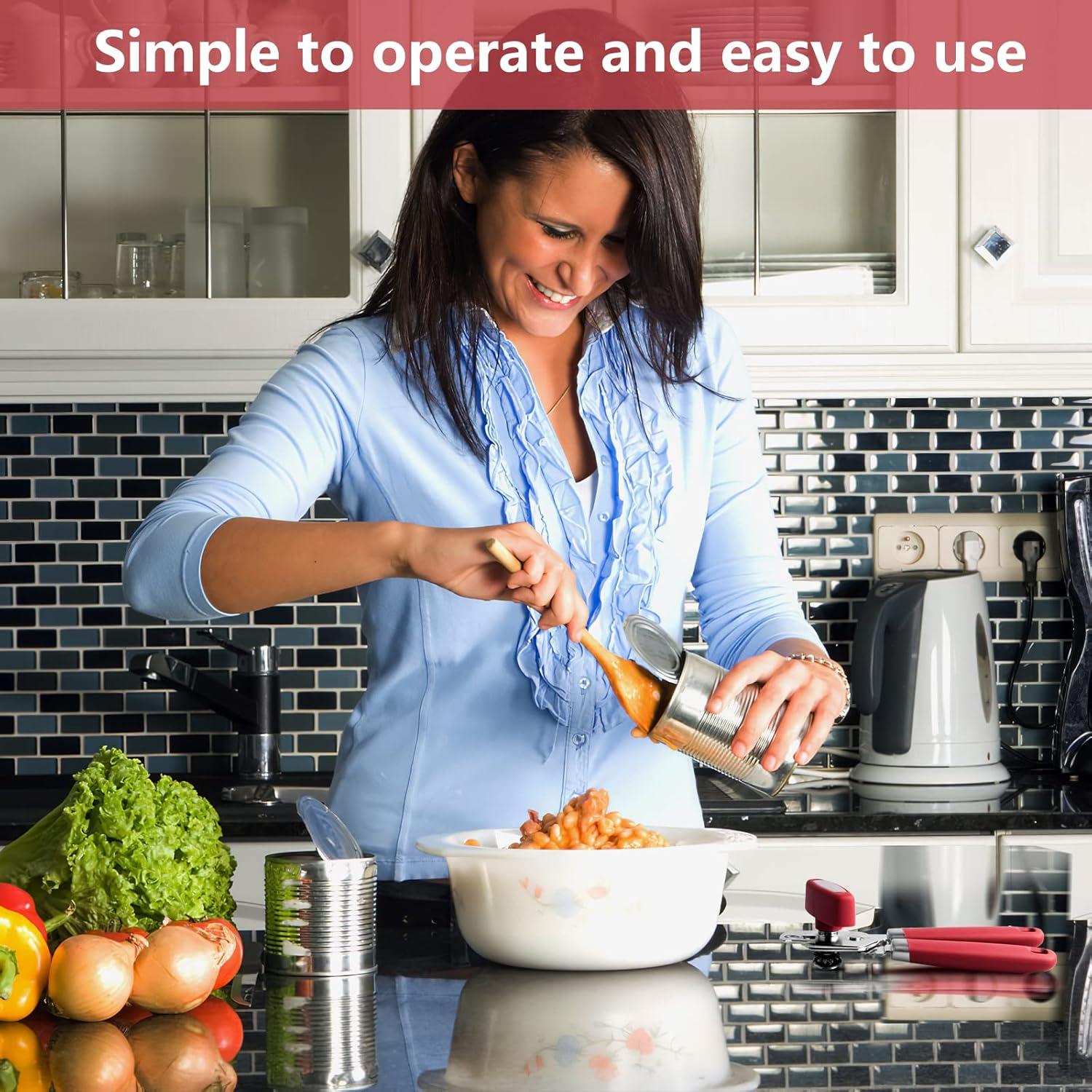 Abrelatas Manual Multifuncional OUTWAY Acero Inoxidable Rojo