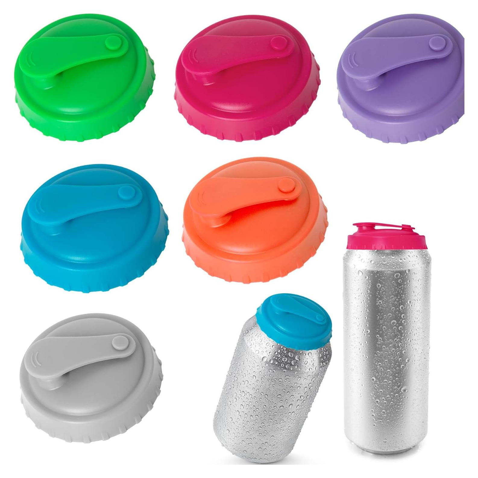 6 Tapas de Latas de Soda Silicona TIMEDIARY Reutilizables