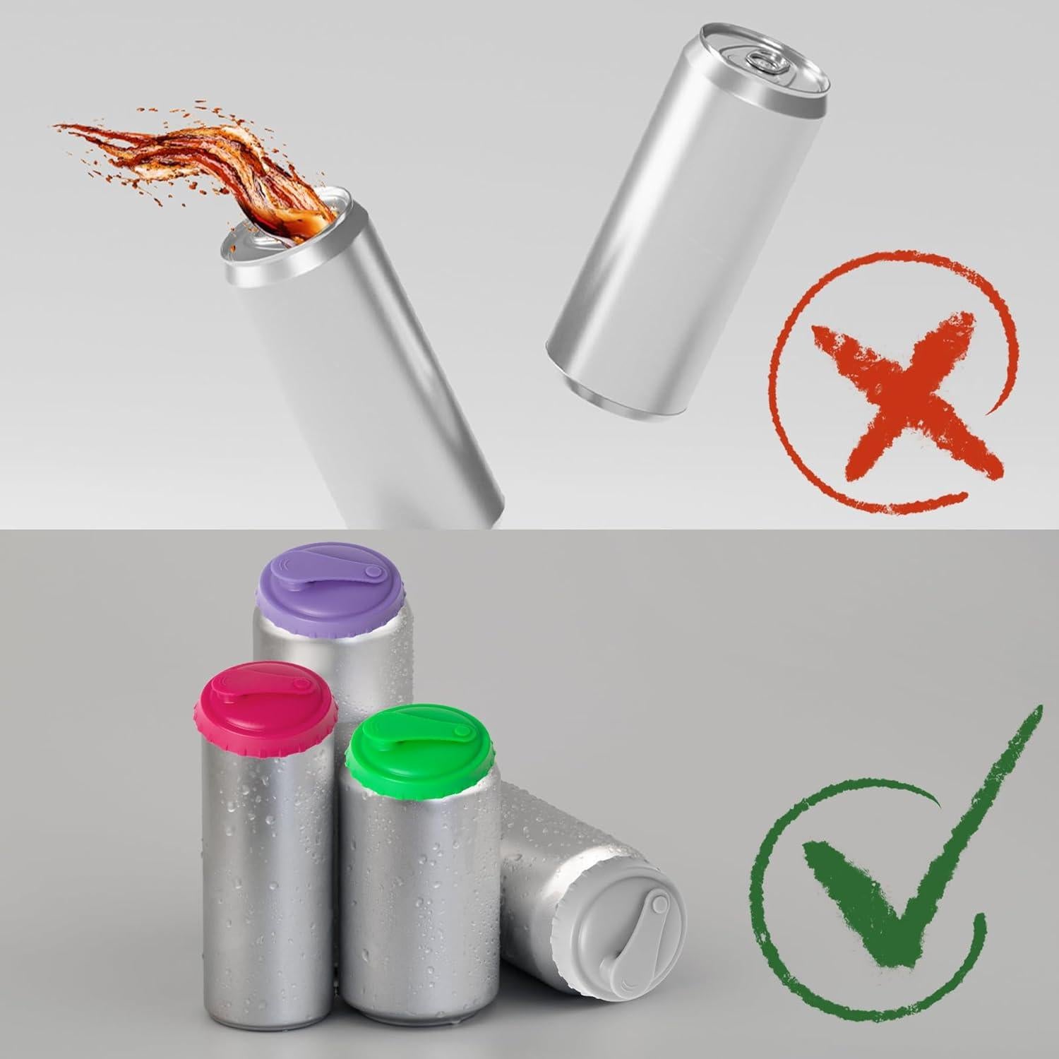 6 Tapas de Latas de Soda Silicona TIMEDIARY Reutilizables