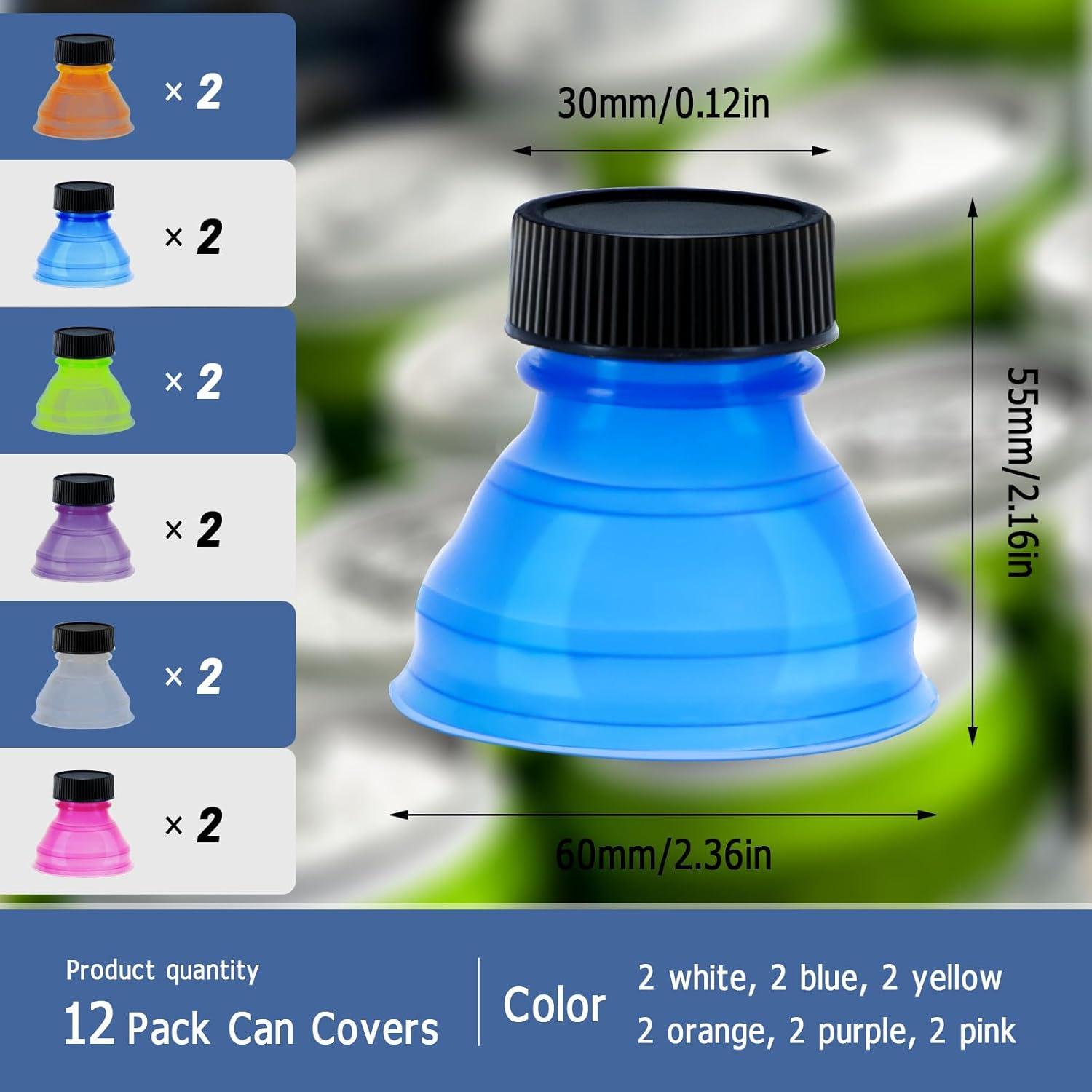 Paquete de 12 tapas reutilizables para latas Newbested